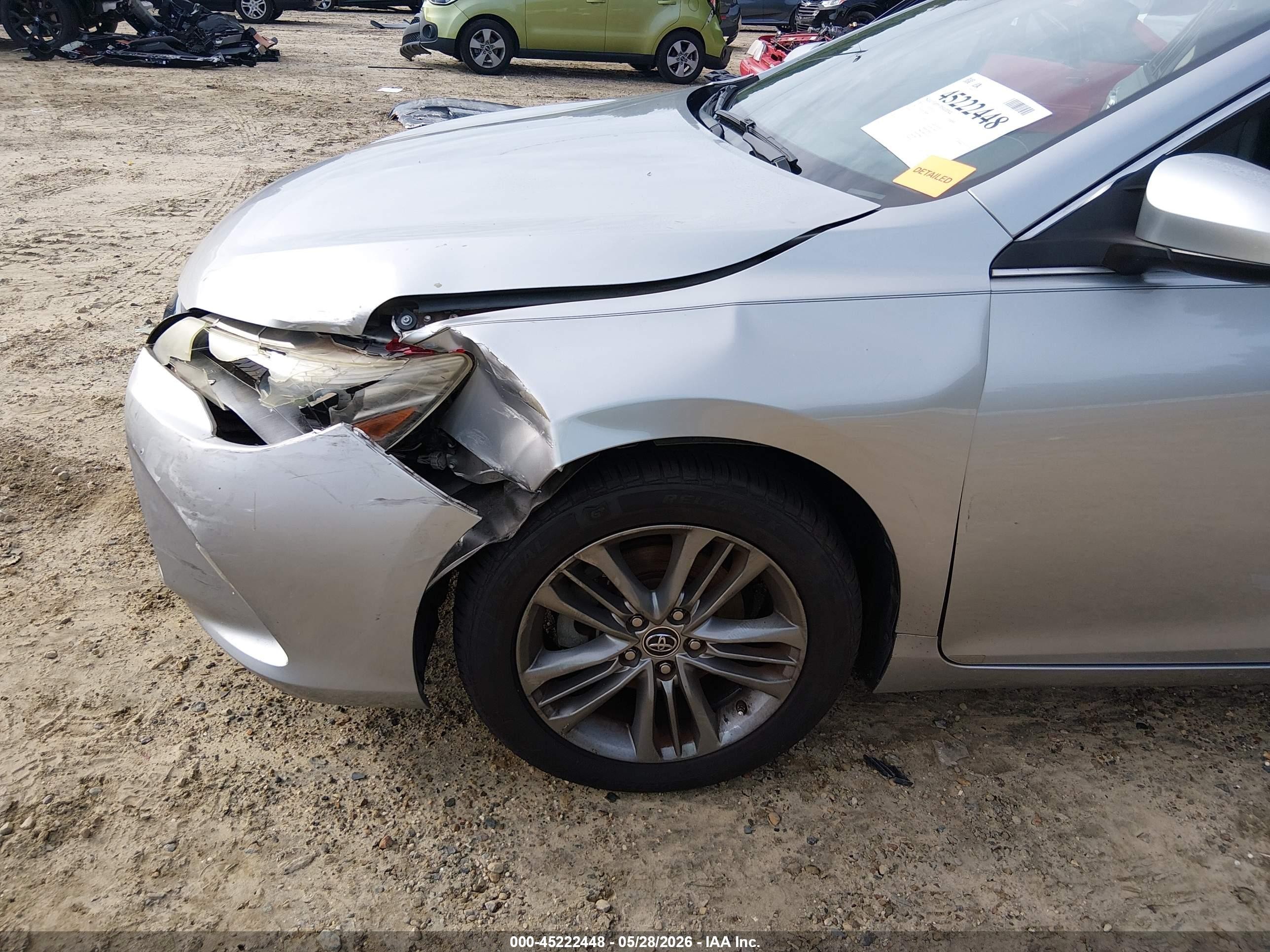 2015 Toyota Camry Se Silver vin: 4T1BF1FK9FU004860