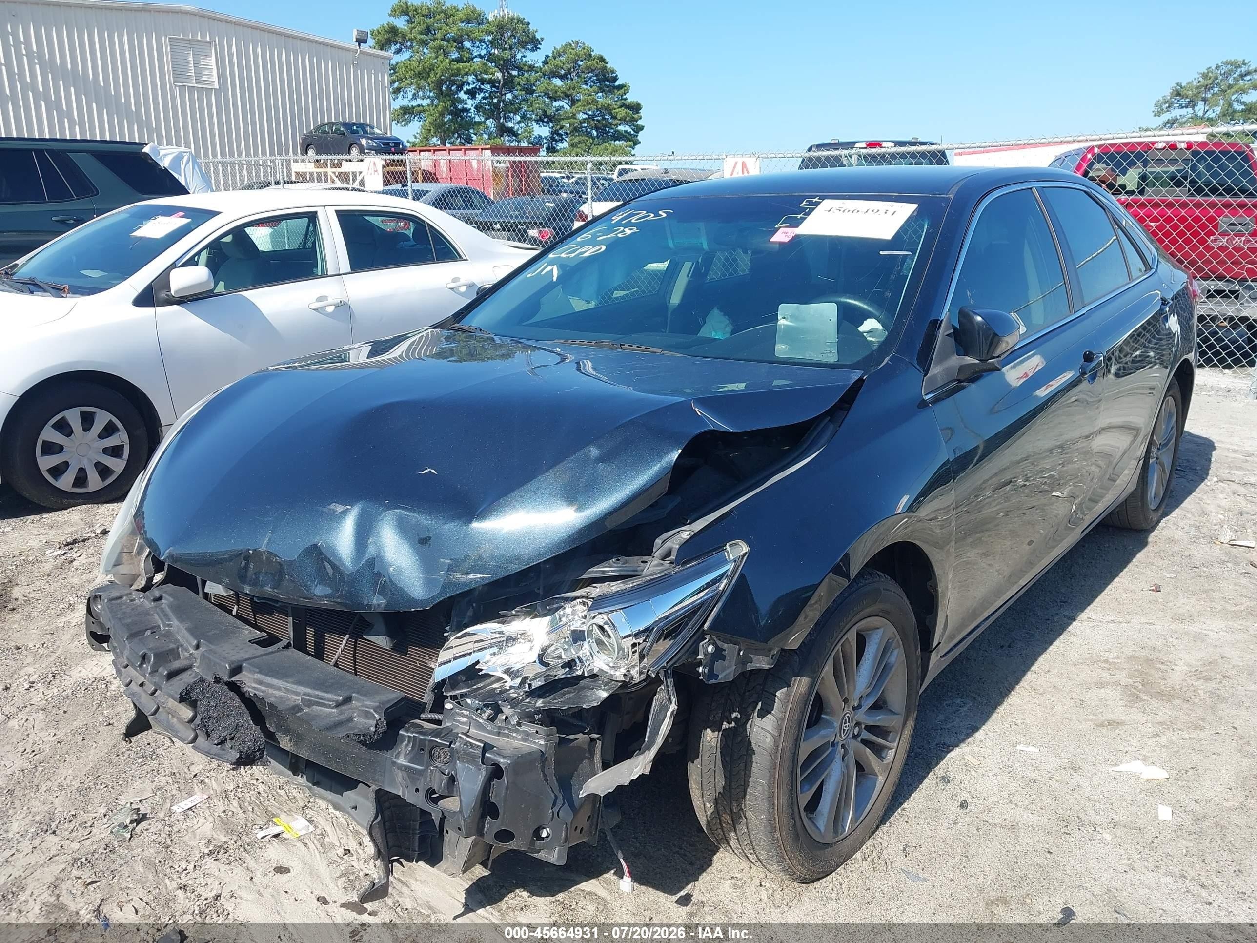 2015 Toyota Camry Se Dark Blue vin: 4T1BF1FK9FU024705