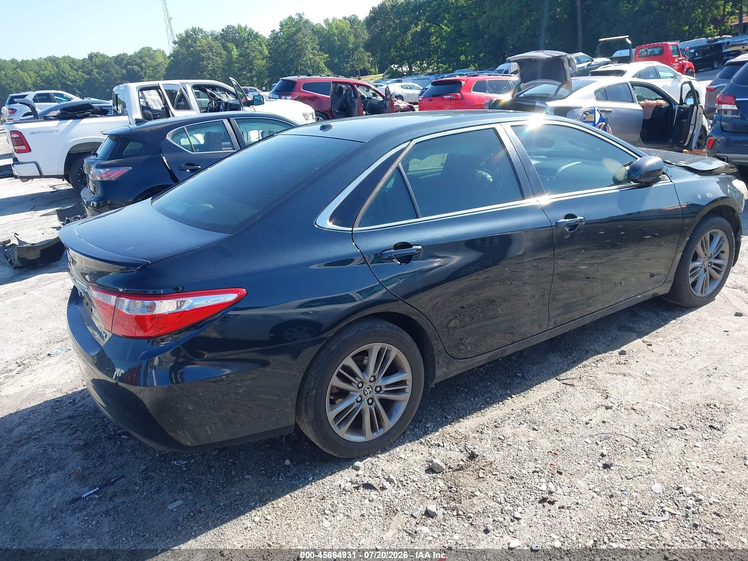 2015 Toyota Camry Se Dark Blue vin: 4T1BF1FK9FU024705