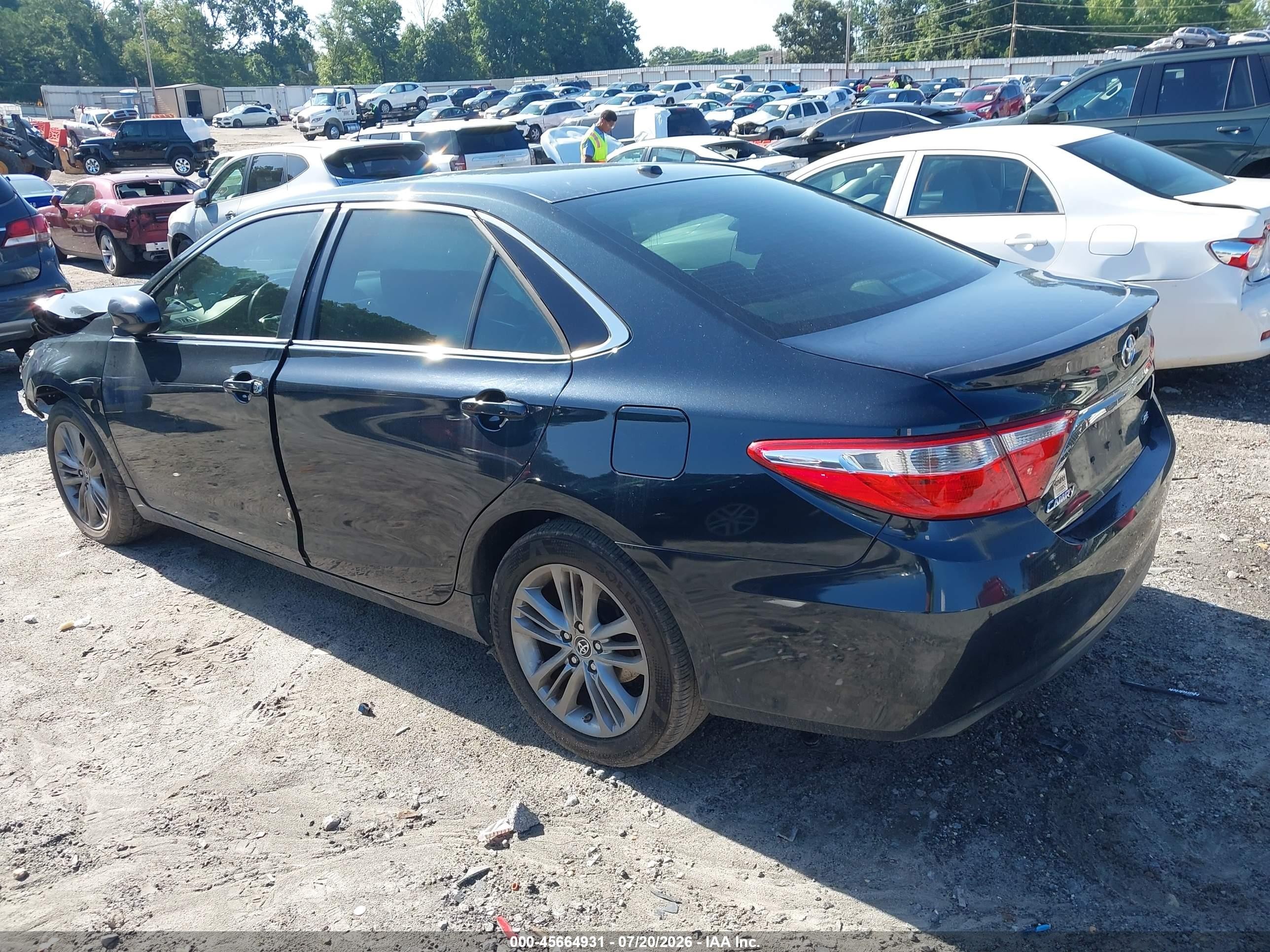 2015 Toyota Camry Se Dark Blue vin: 4T1BF1FK9FU024705