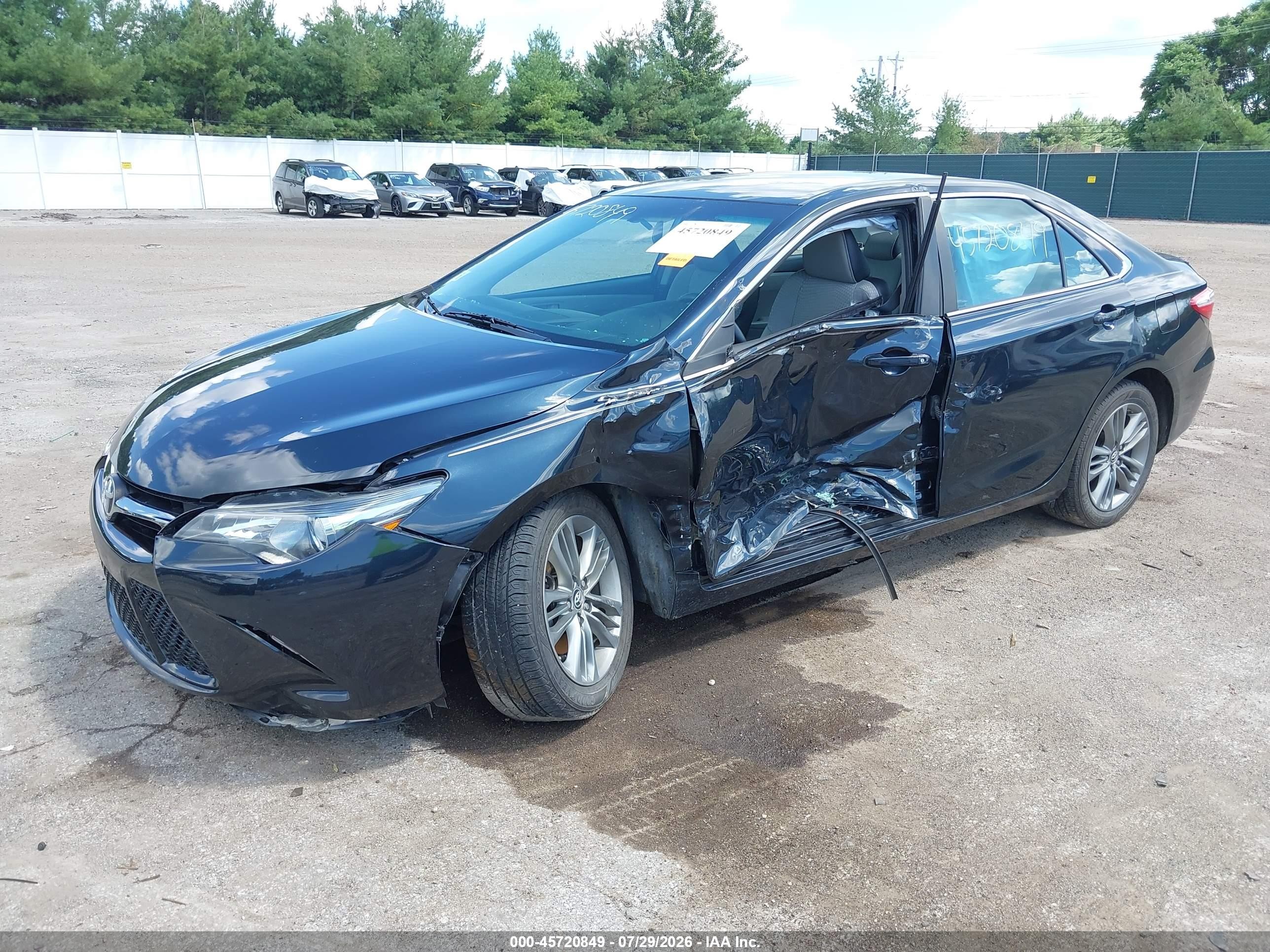 2015 Toyota Camry Se Dark Blue vin: 4T1BF1FK9FU053119