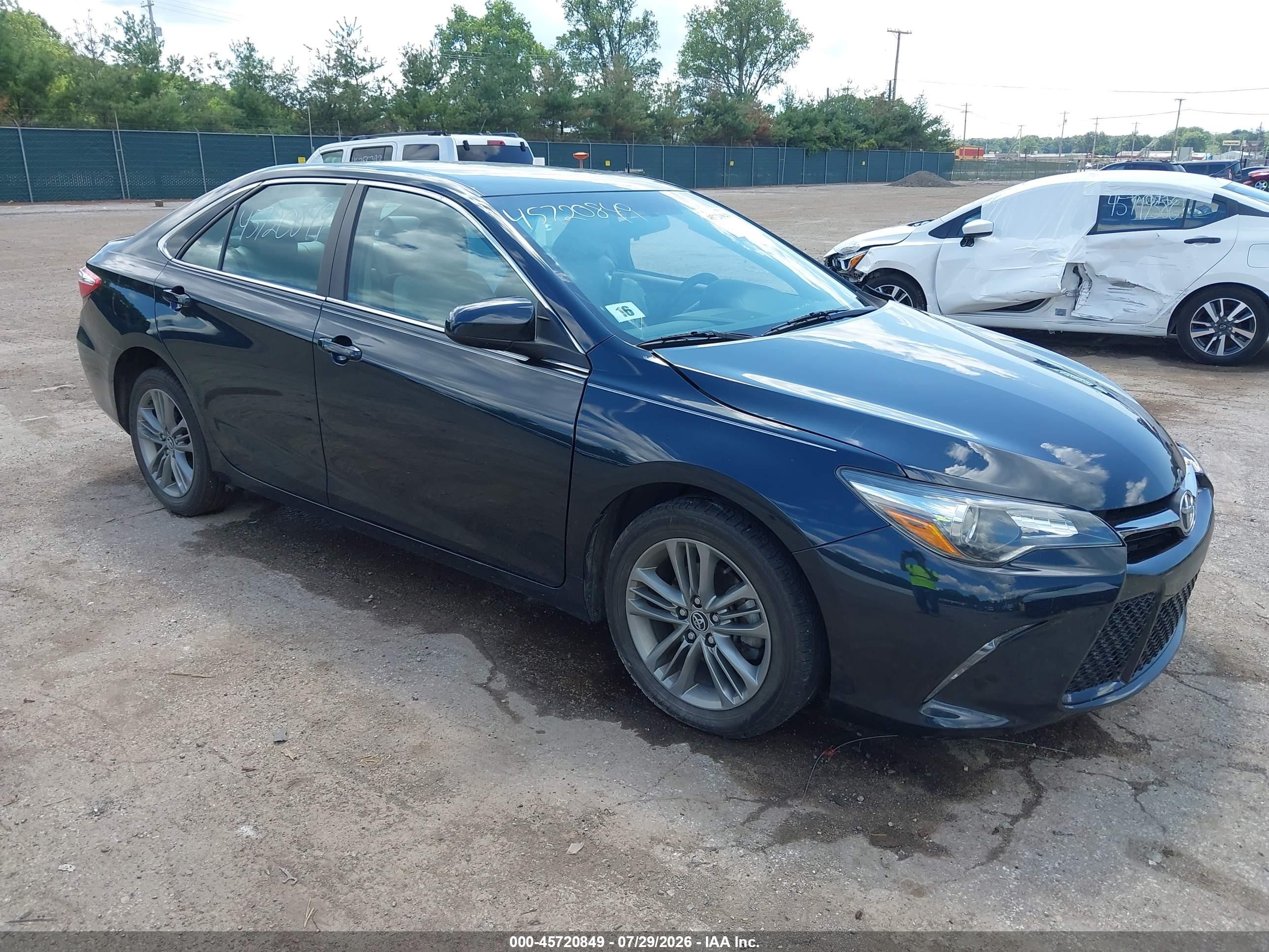 2015 Toyota Camry Se Dark Blue vin: 4T1BF1FK9FU053119