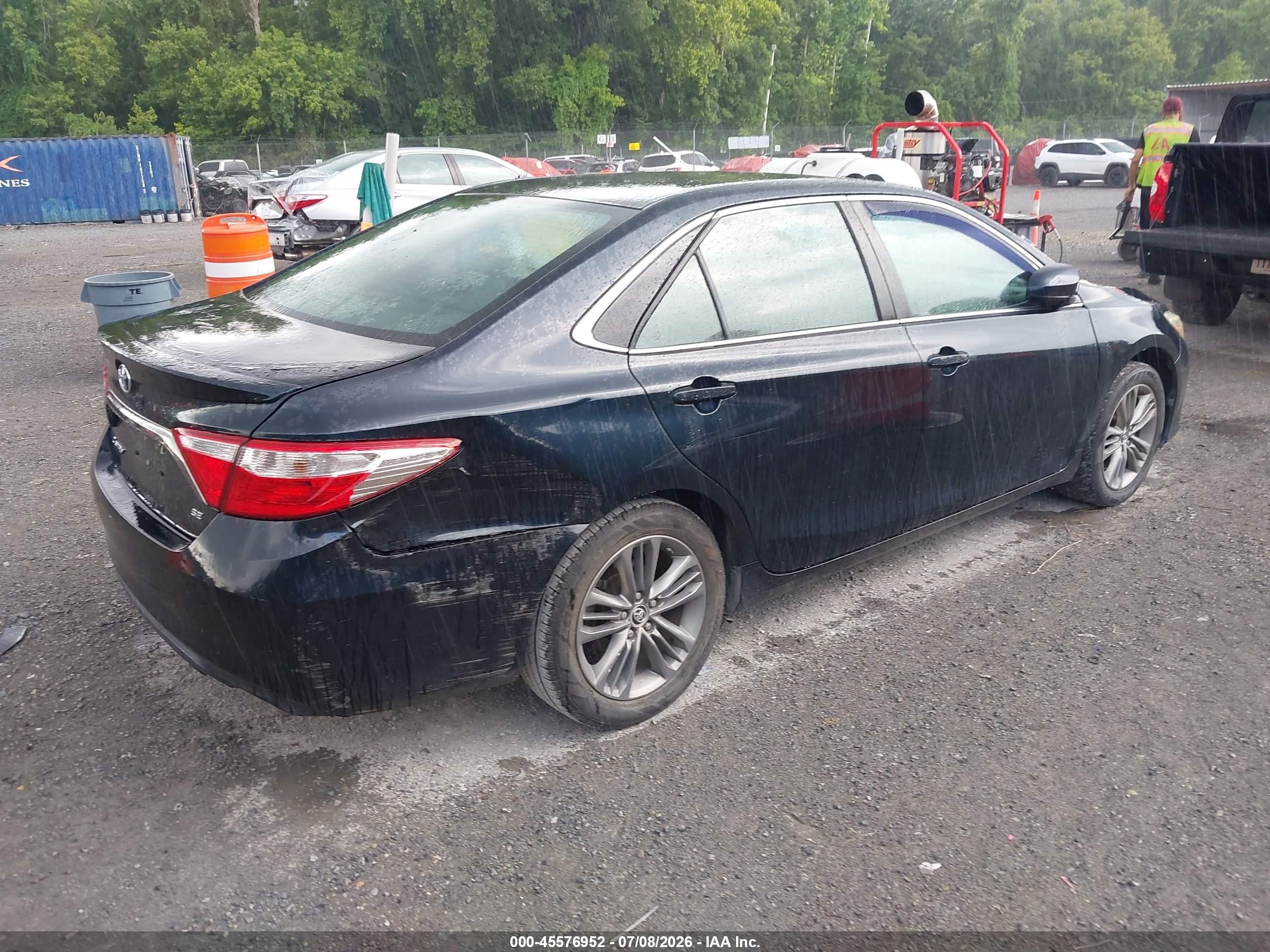 2015 Toyota Camry Se Black vin: 4T1BF1FK9FU076934