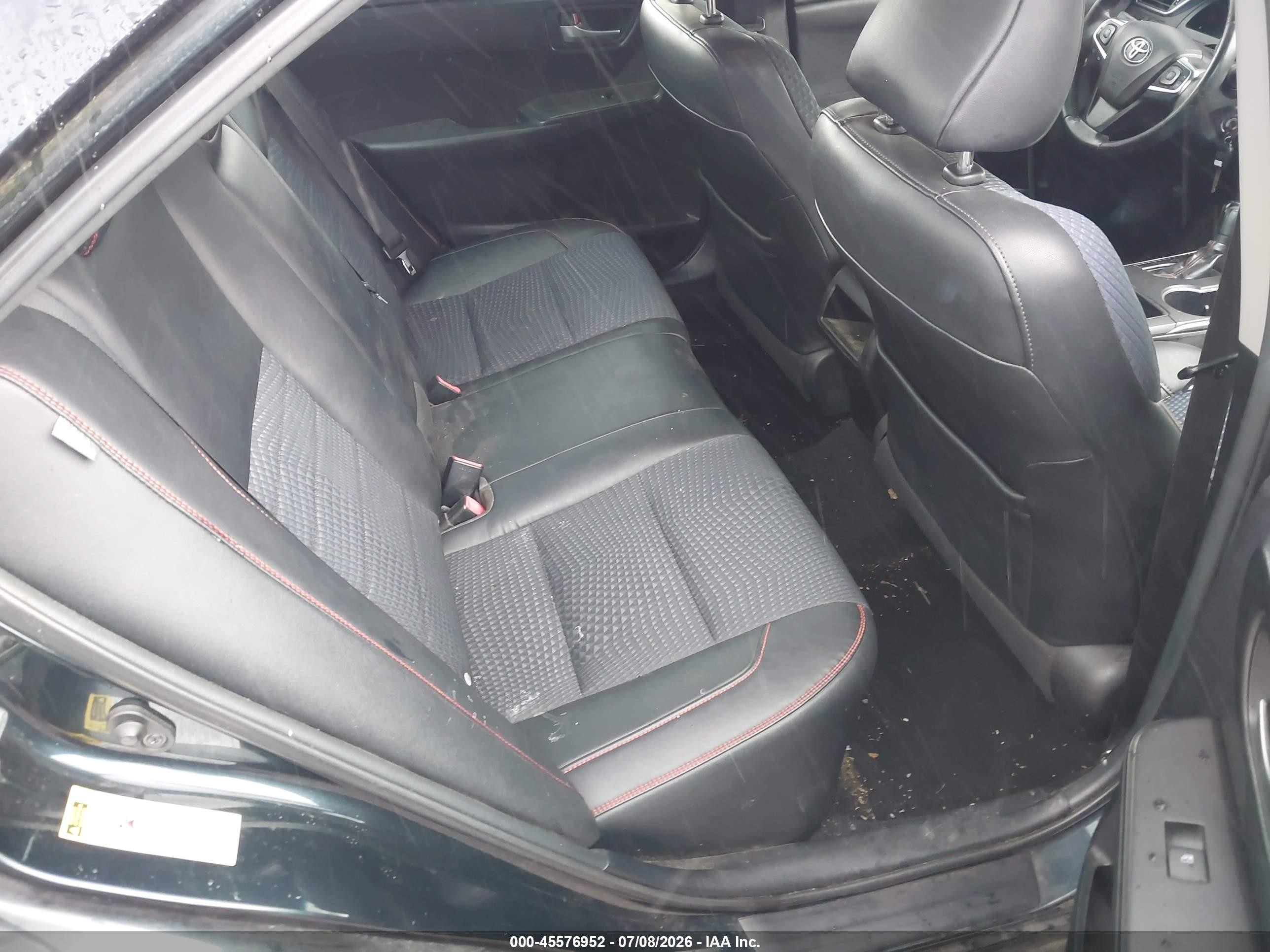 2015 Toyota Camry Se Black vin: 4T1BF1FK9FU076934