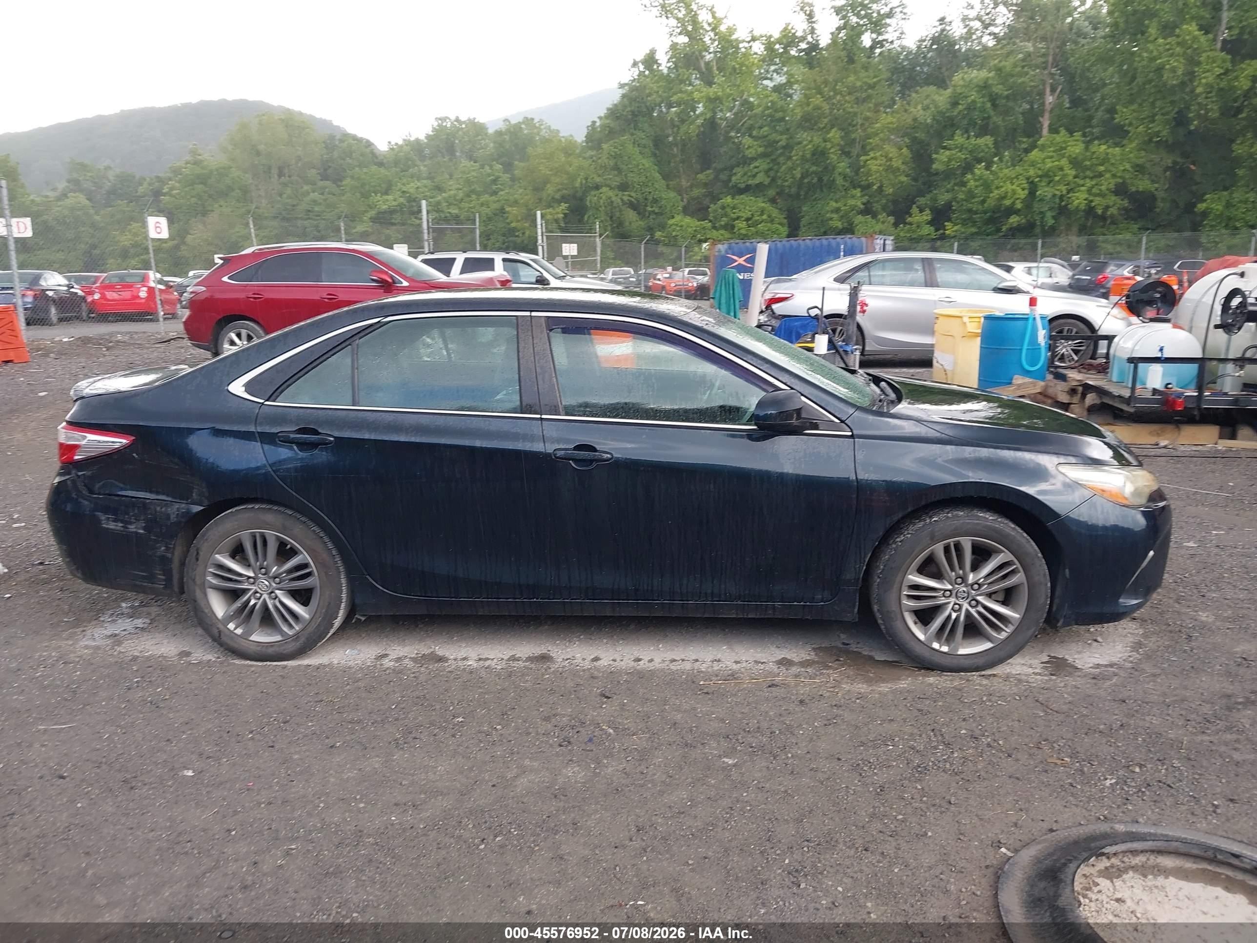 2015 Toyota Camry Se Black vin: 4T1BF1FK9FU076934