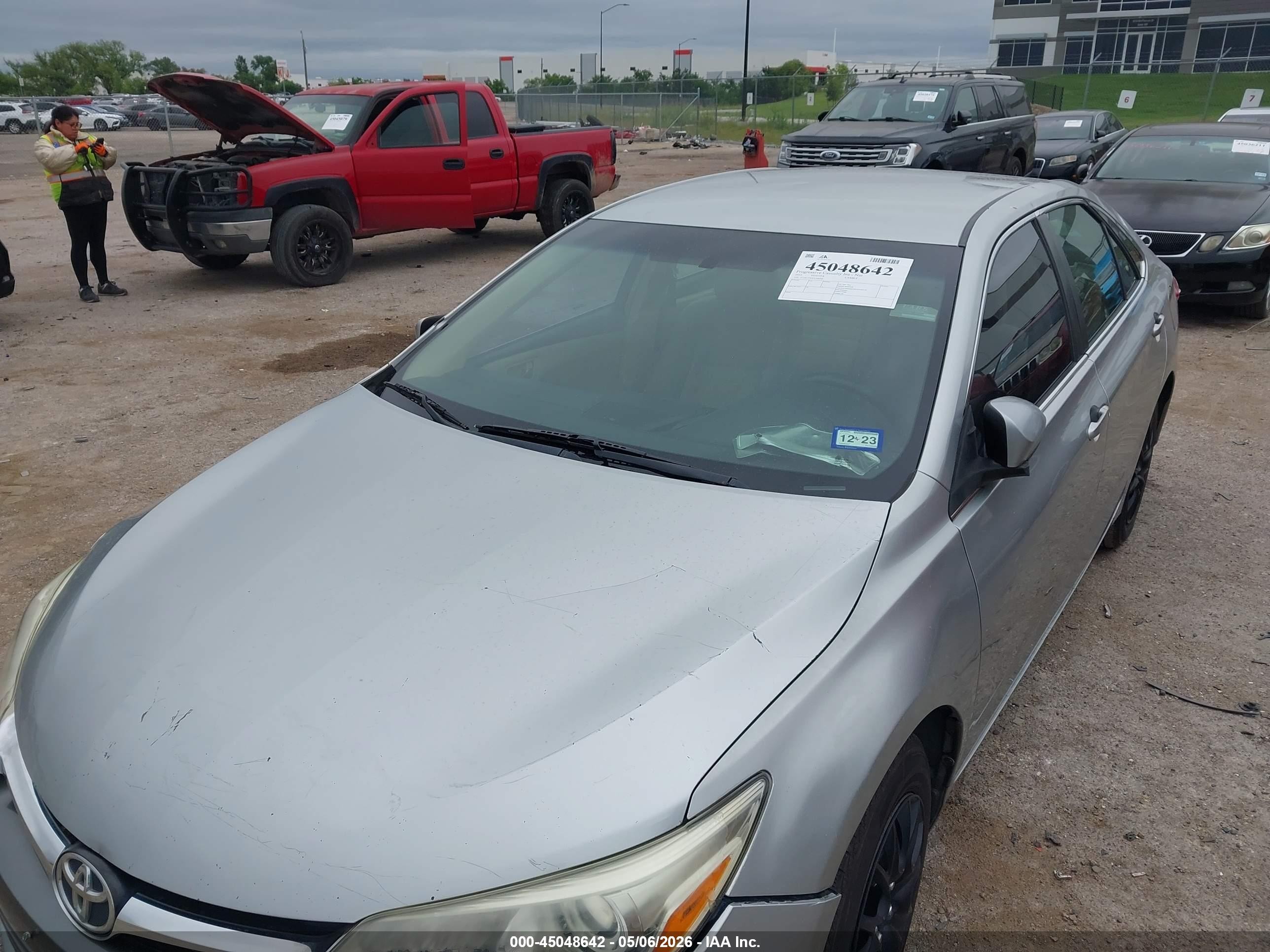 2015 Toyota Camry Le Серый vin: 4T1BF1FK9FU100326