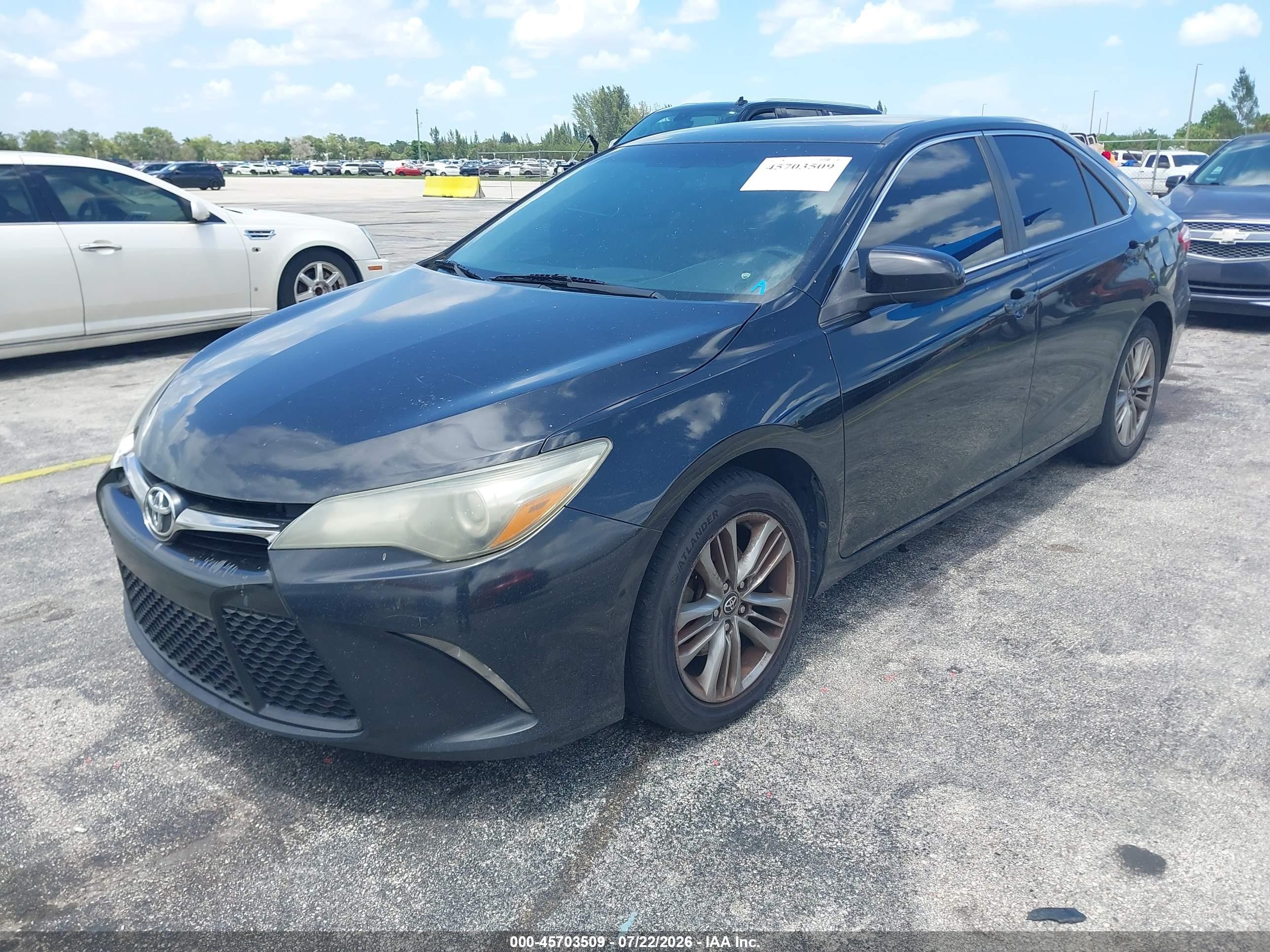 2015 Toyota Camry Se Black vin: 4T1BF1FK9FU102366