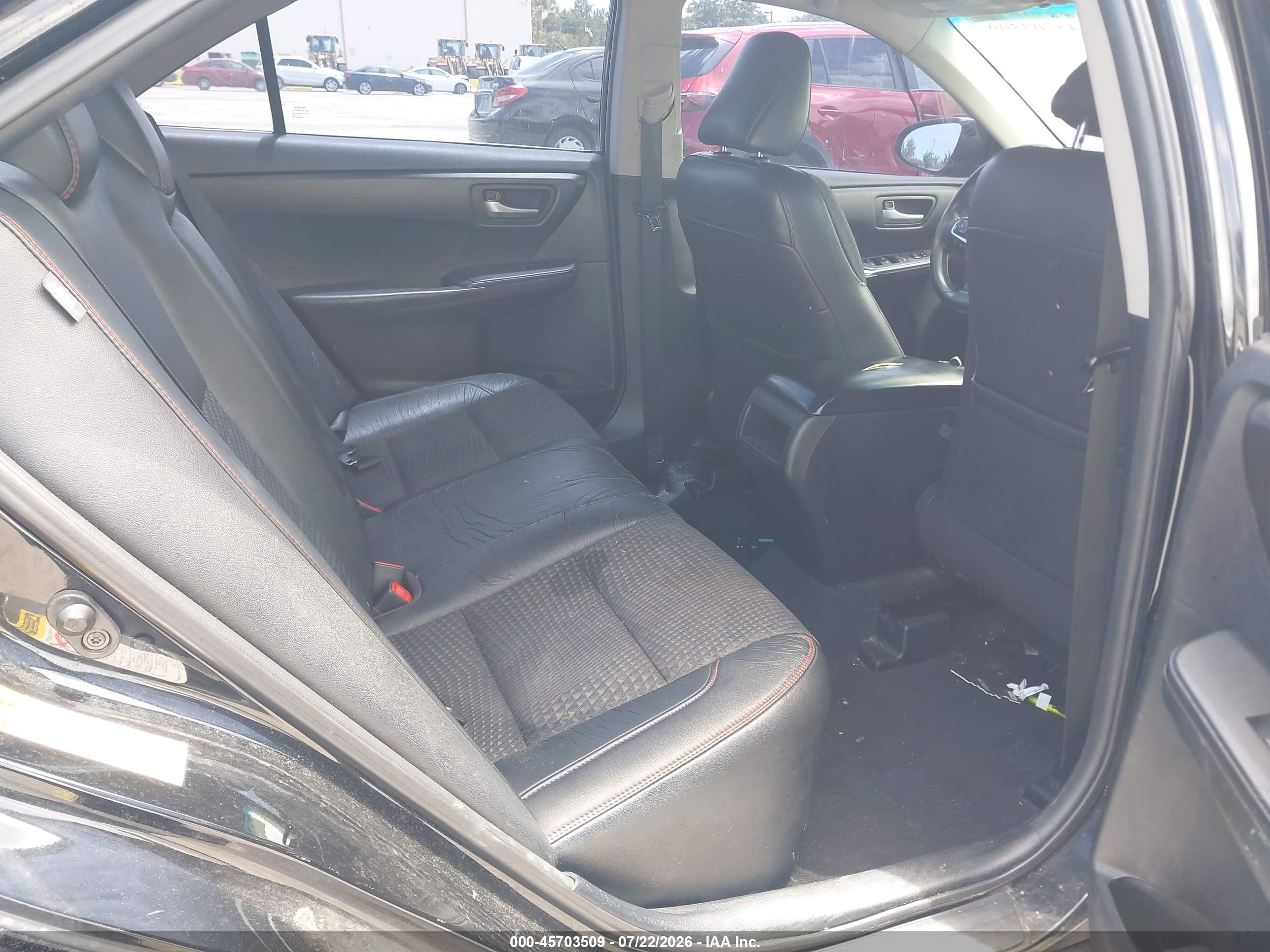 2015 Toyota Camry Se Black vin: 4T1BF1FK9FU102366