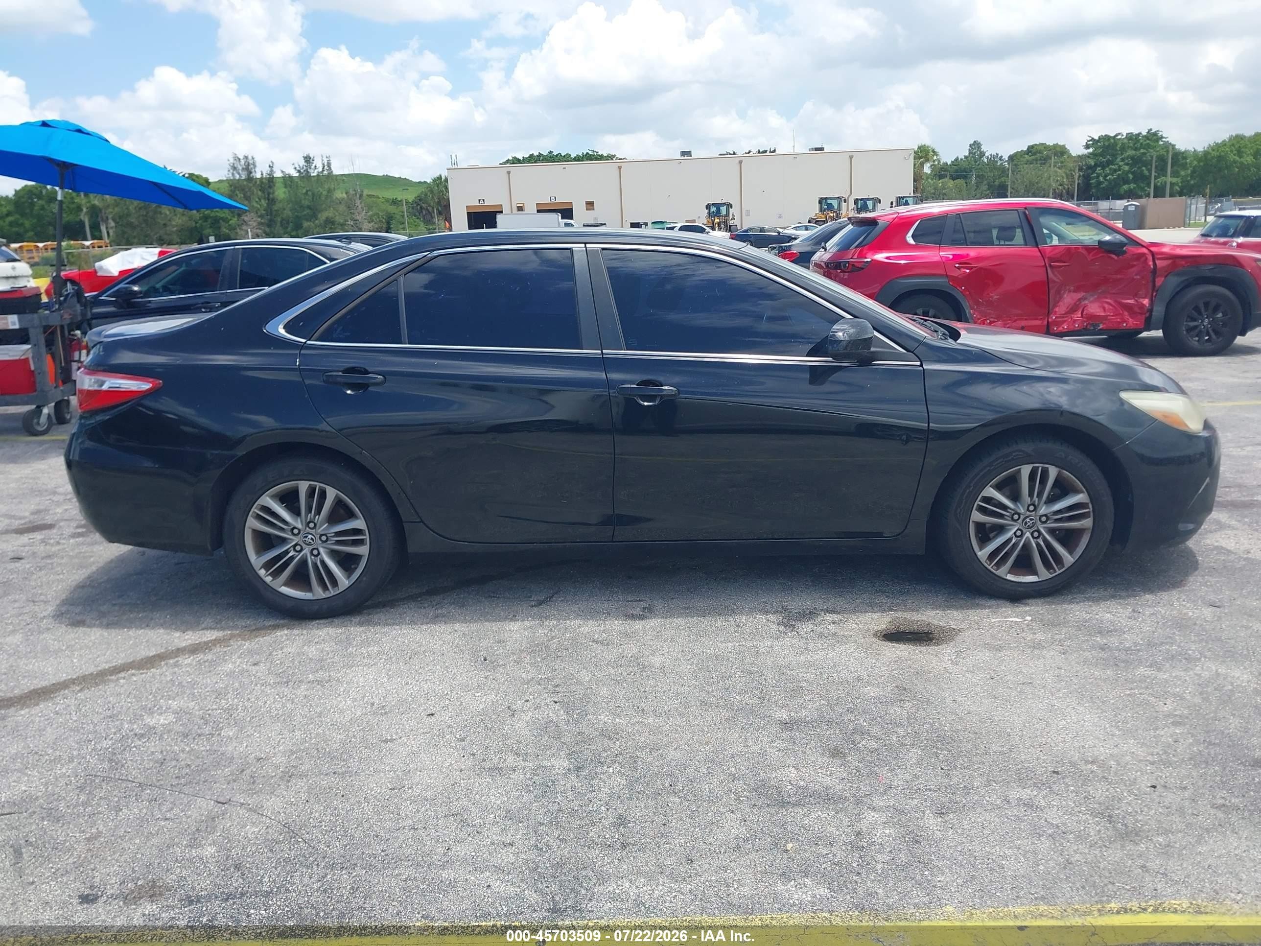 2015 Toyota Camry Se Black vin: 4T1BF1FK9FU102366