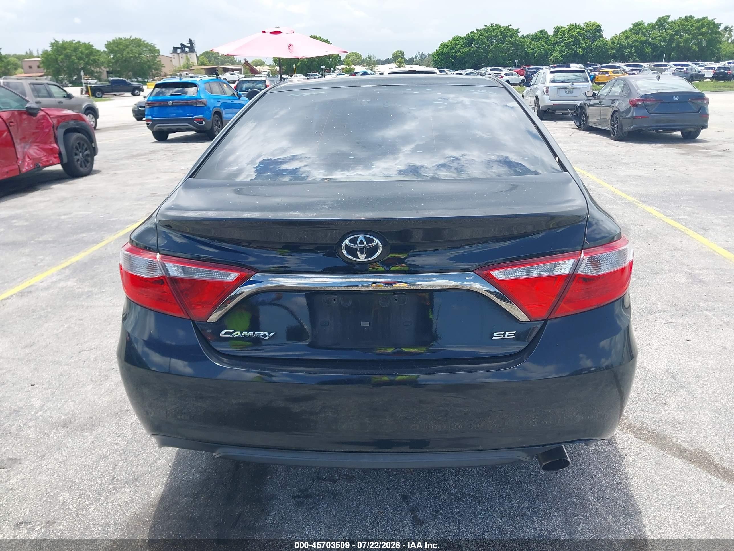 2015 Toyota Camry Se Black vin: 4T1BF1FK9FU102366
