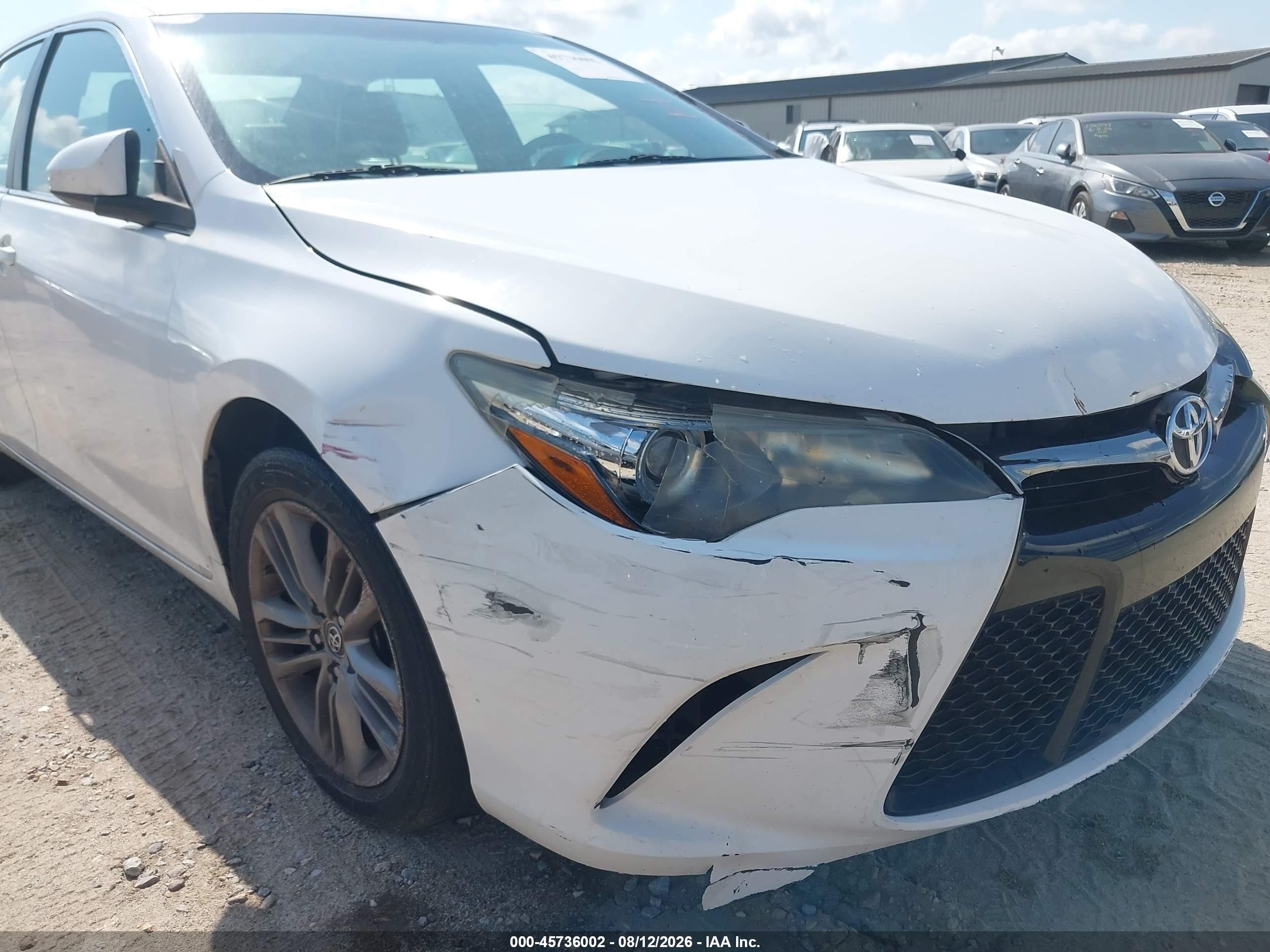 2015 Toyota Camry Se White vin: 4T1BF1FK9FU475620