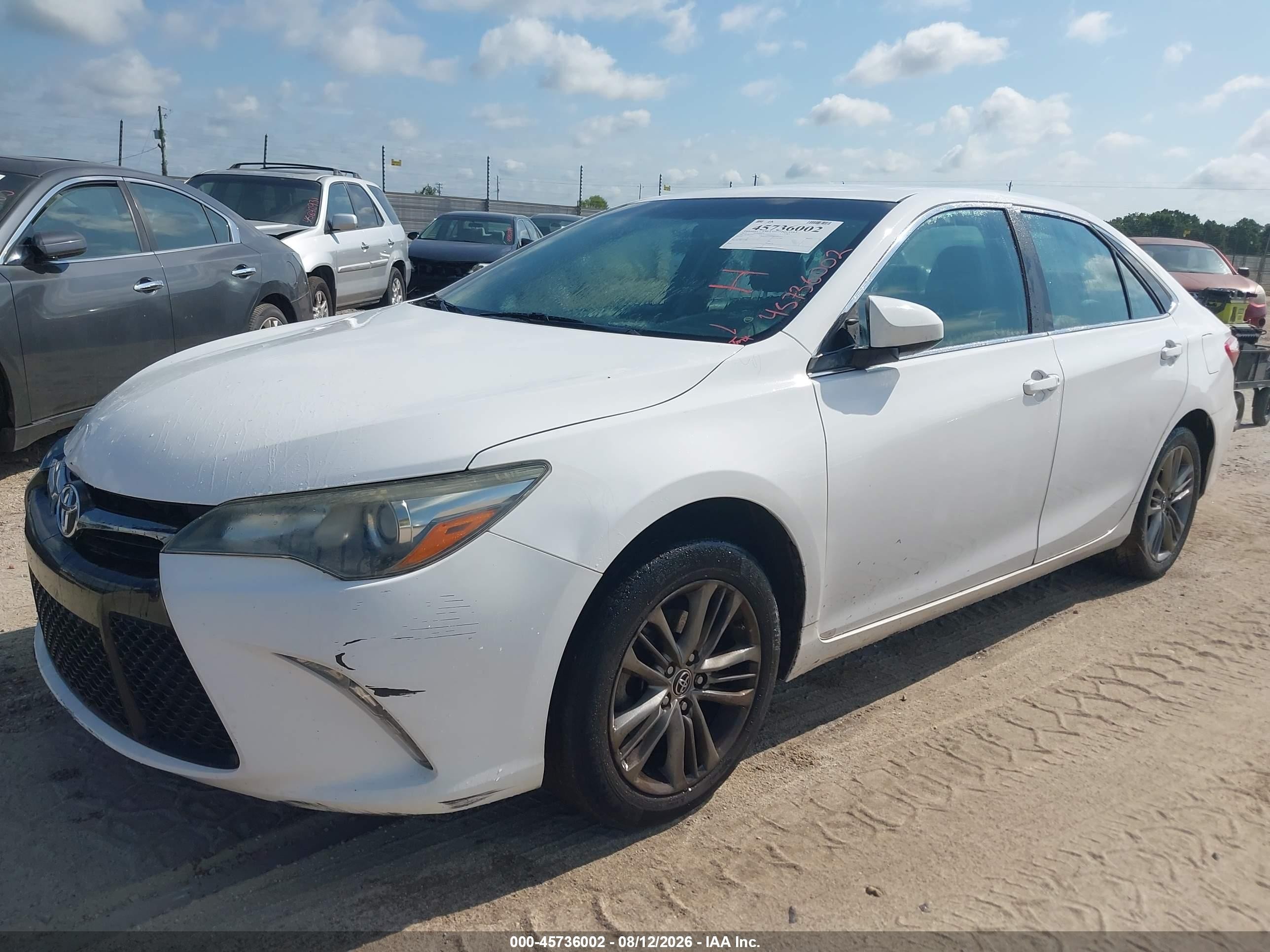 2015 Toyota Camry Se White vin: 4T1BF1FK9FU475620