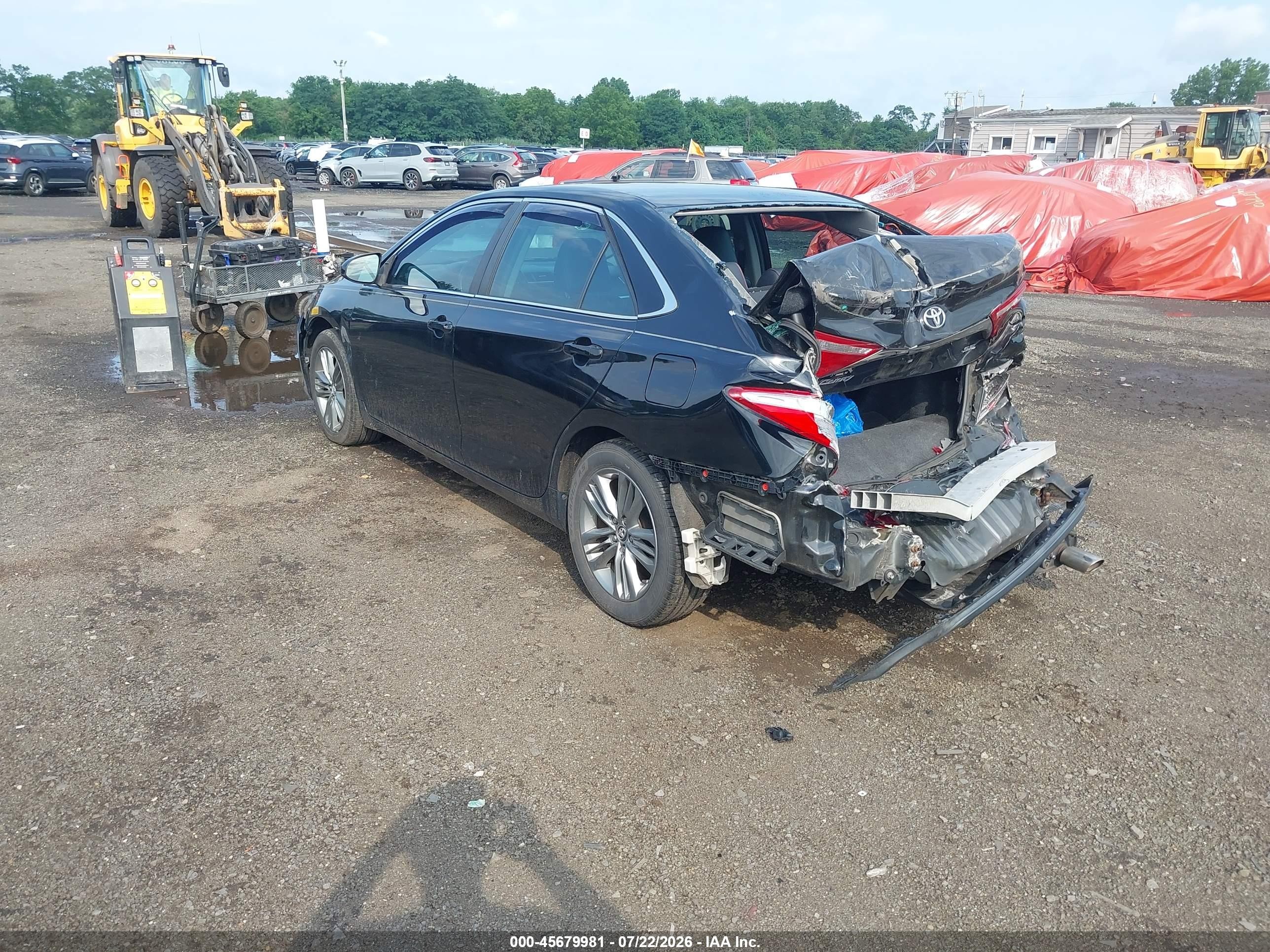 2015 Toyota Camry Se Black vin: 4T1BF1FK9FU486181