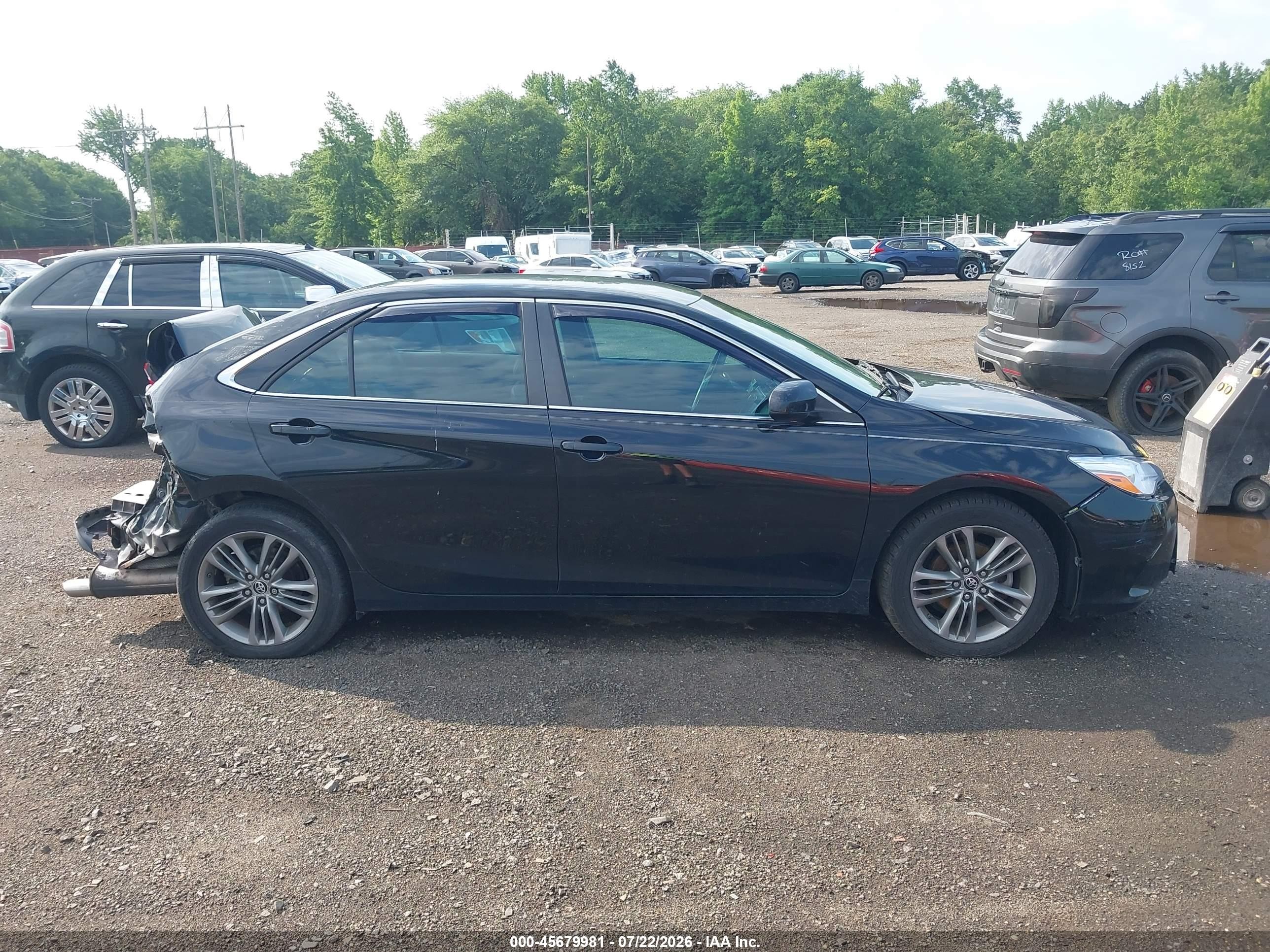 2015 Toyota Camry Se Black vin: 4T1BF1FK9FU486181