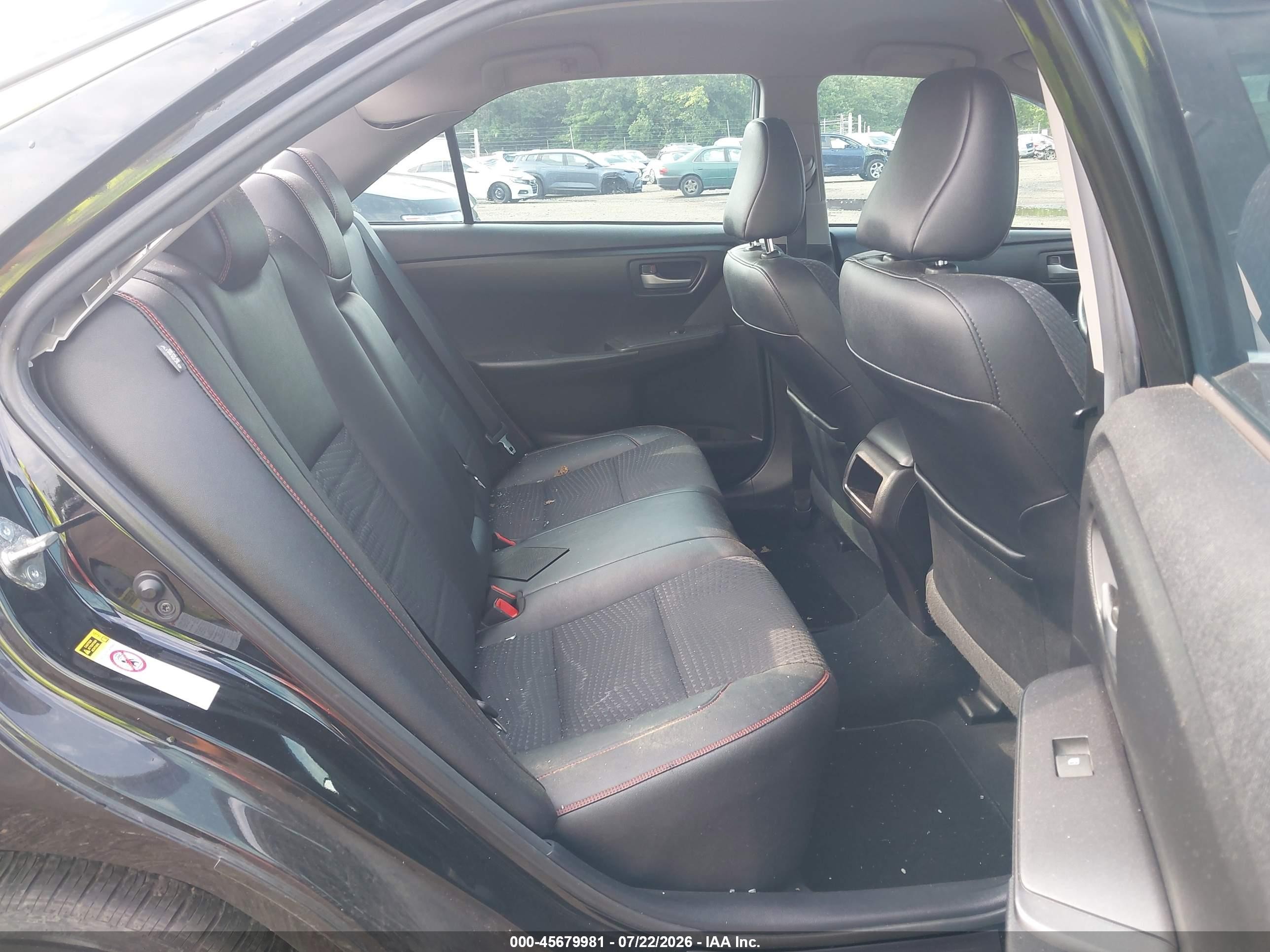 2015 Toyota Camry Se Black vin: 4T1BF1FK9FU486181