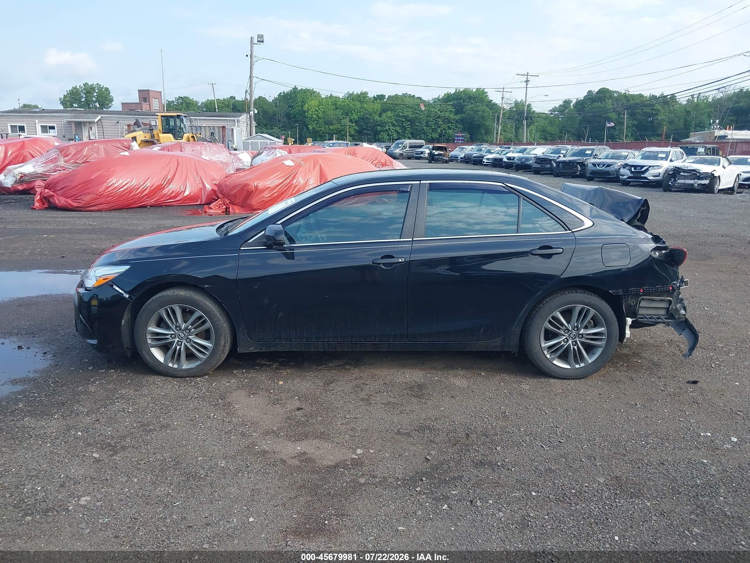 2015 Toyota Camry Se Black vin: 4T1BF1FK9FU486181