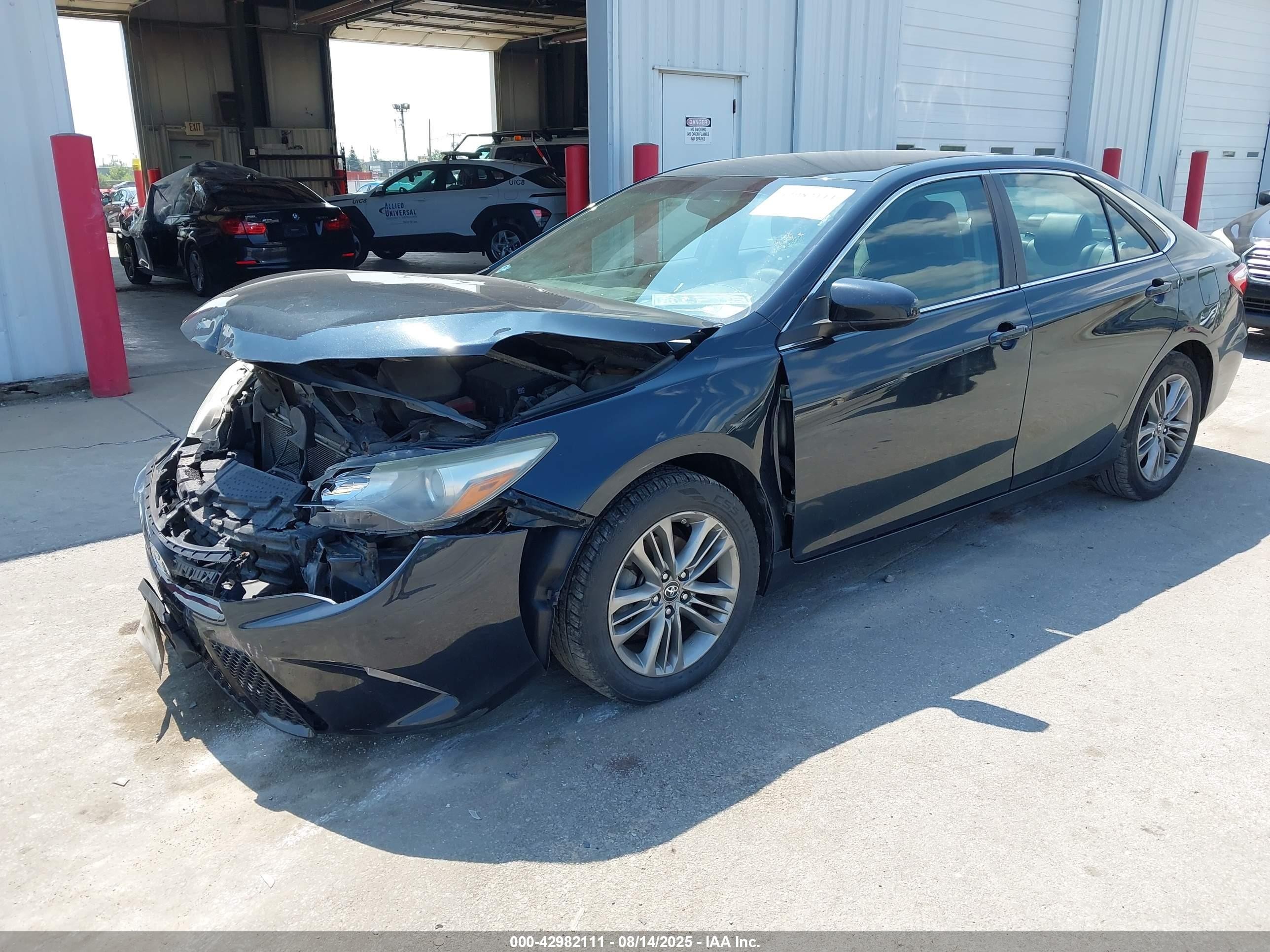 2015 Toyota Camry Se Black vin: 4T1BF1FK9FU487458
