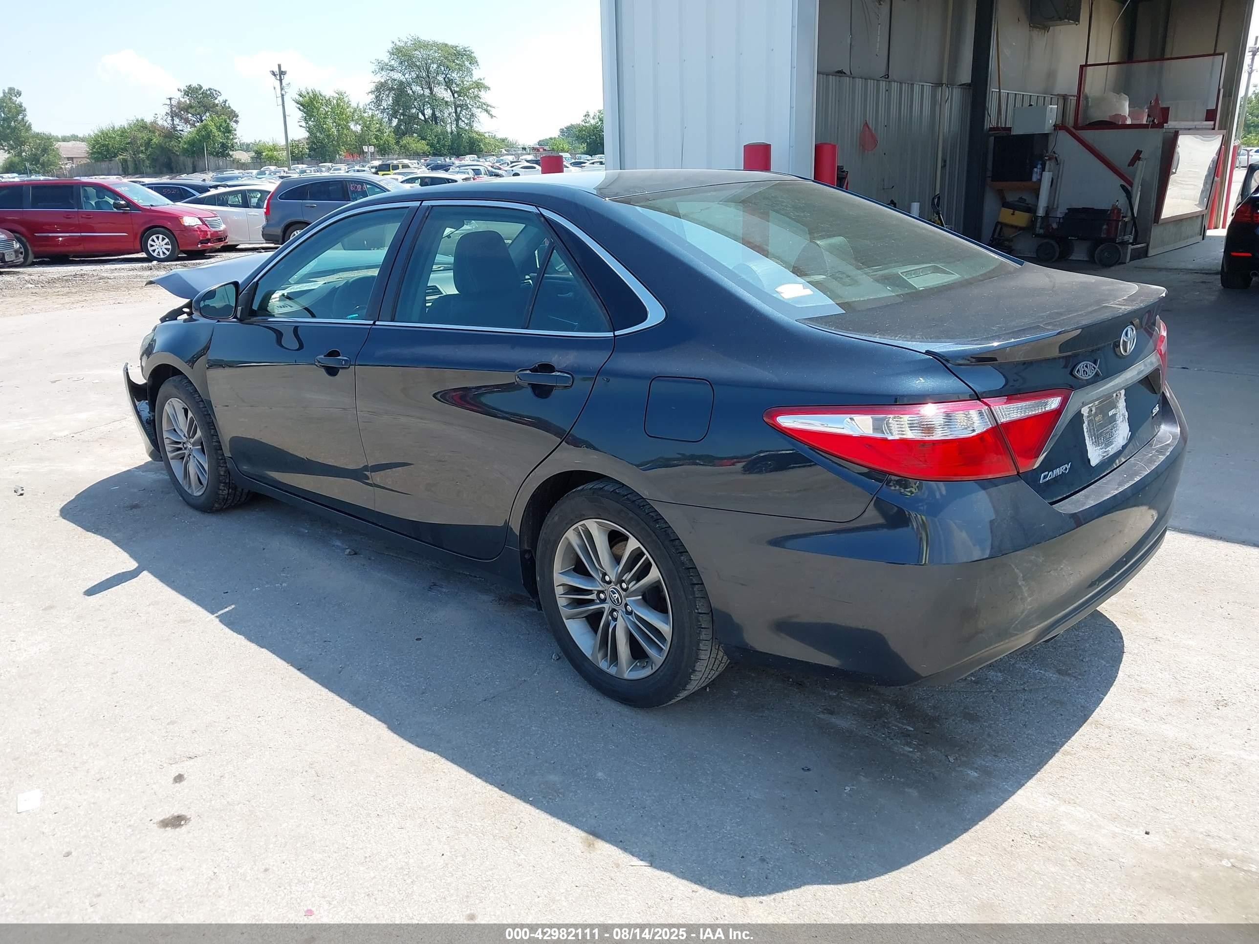 2015 Toyota Camry Se Black vin: 4T1BF1FK9FU487458