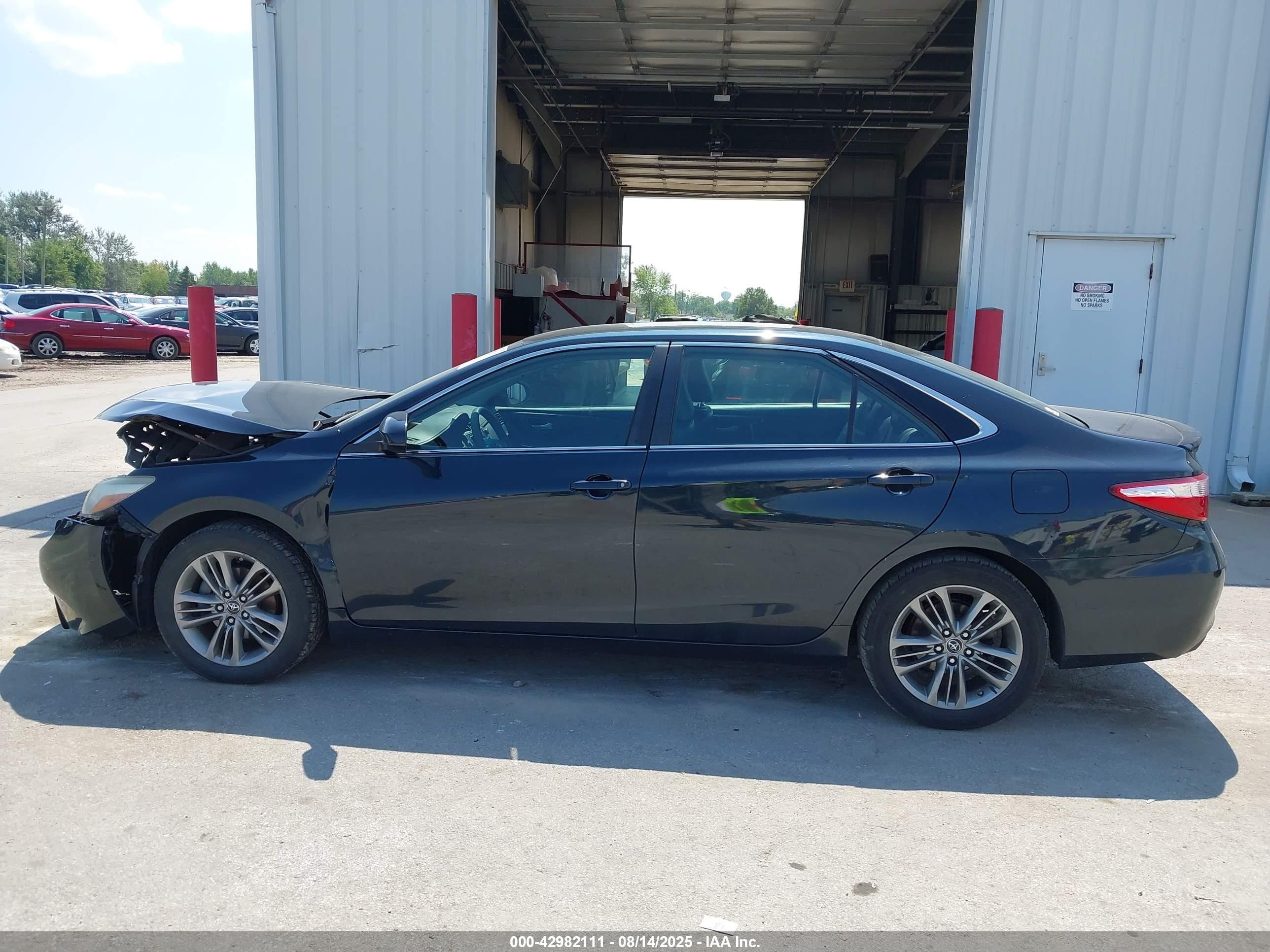 2015 Toyota Camry Se Black vin: 4T1BF1FK9FU487458