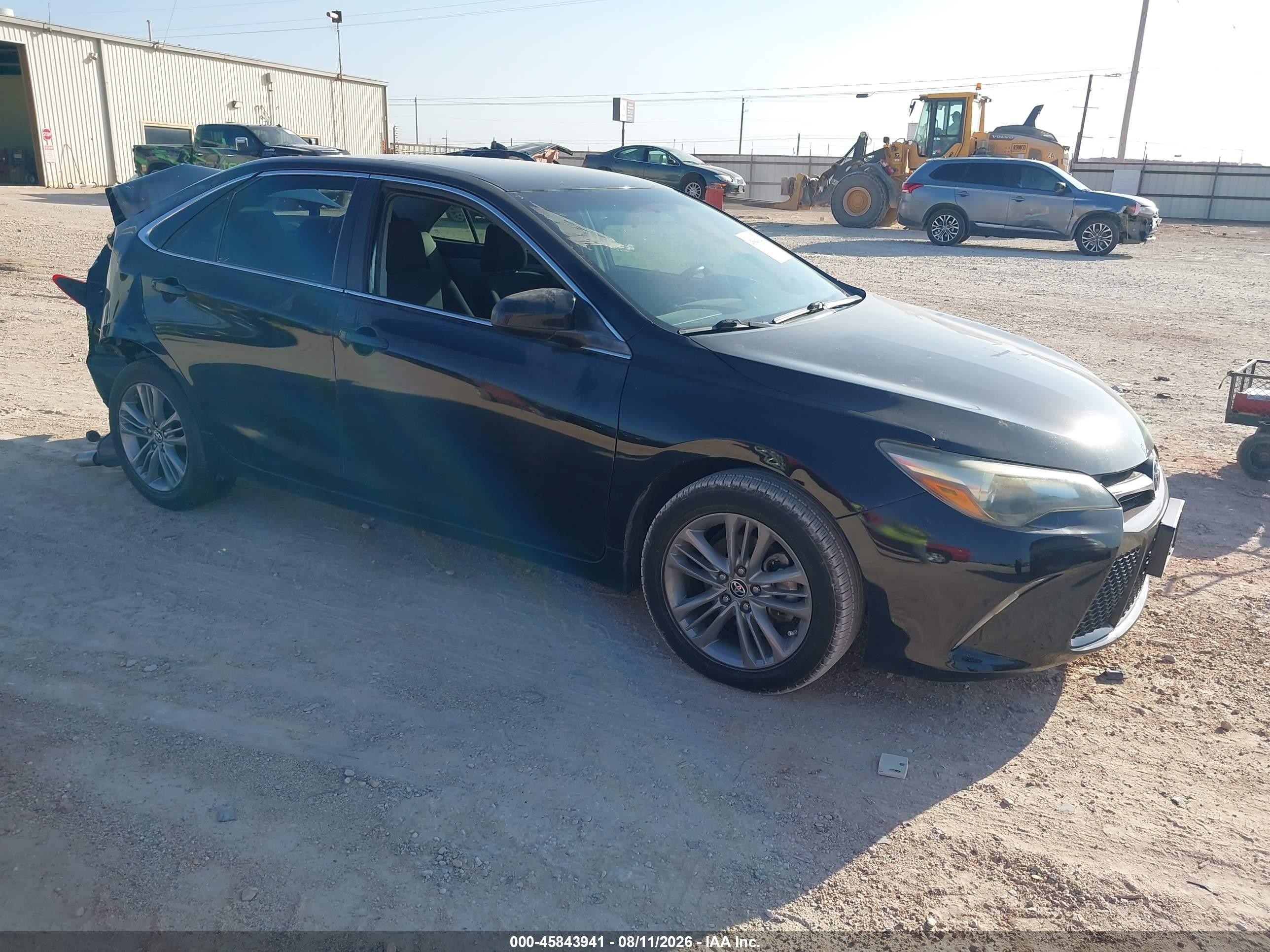 2015 Toyota Camry Se Черный vin: 4T1BF1FK9FU499562