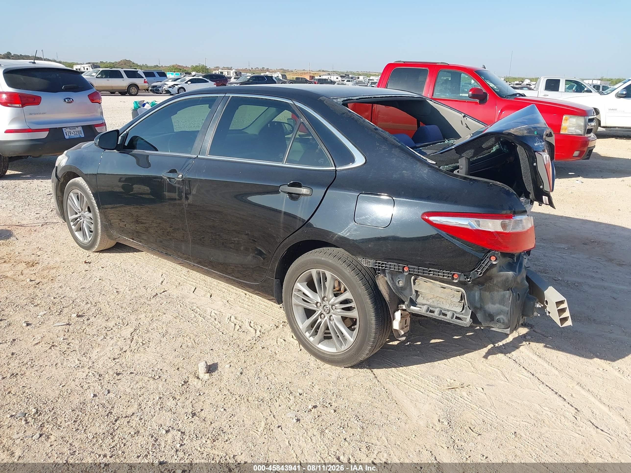 2015 Toyota Camry Se Black vin: 4T1BF1FK9FU499562