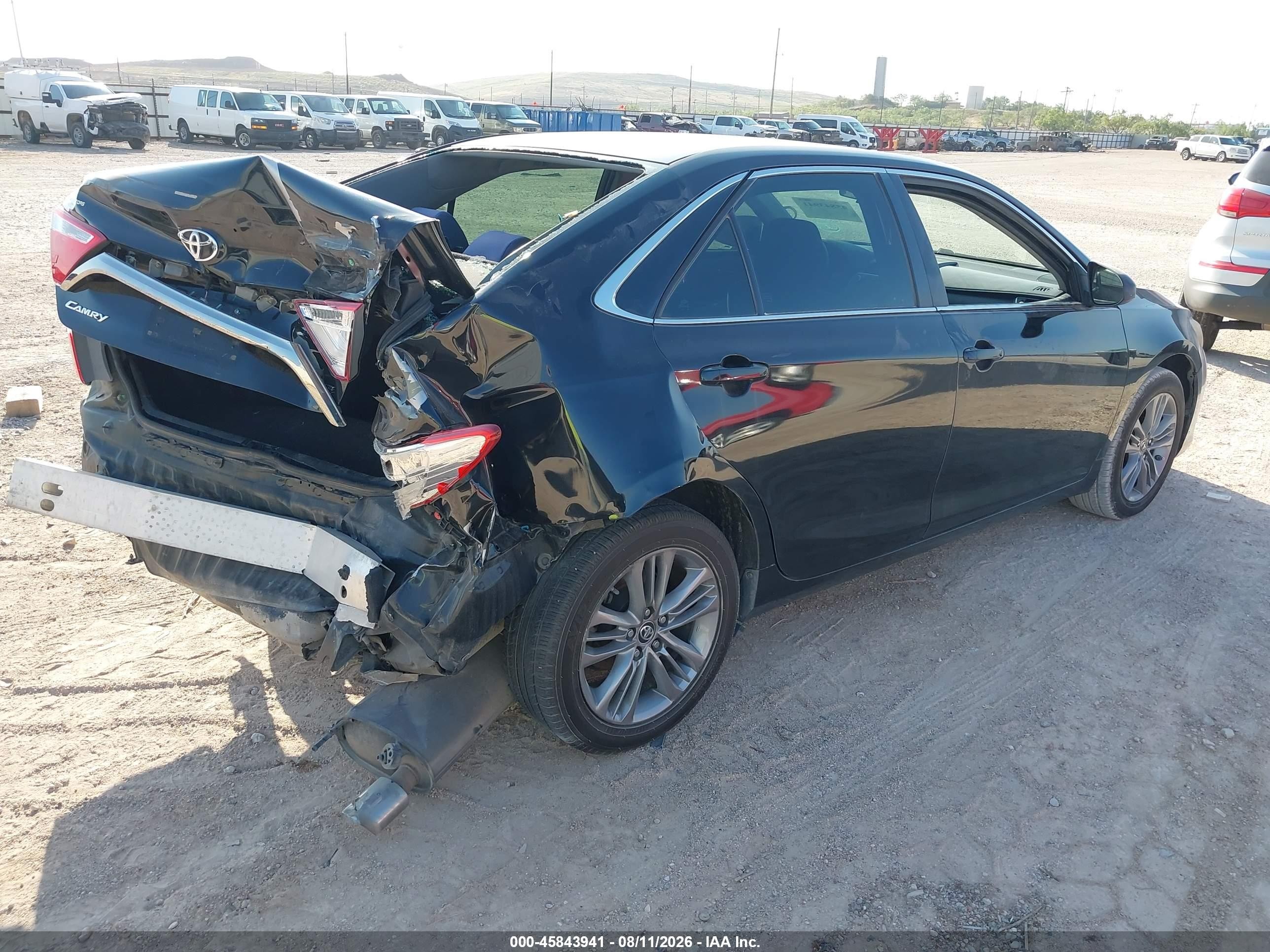 2015 Toyota Camry Se Black vin: 4T1BF1FK9FU499562