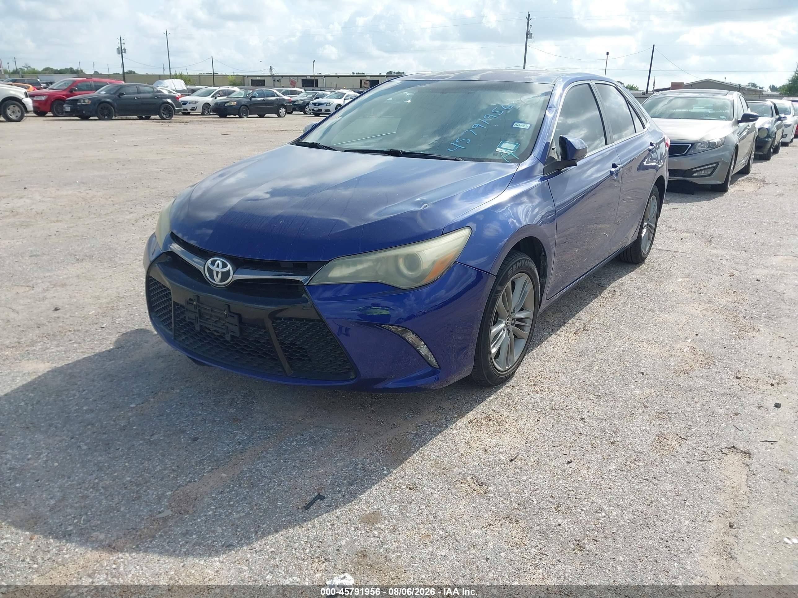 2015 Toyota Camry Se Blue vin: 4T1BF1FK9FU872759