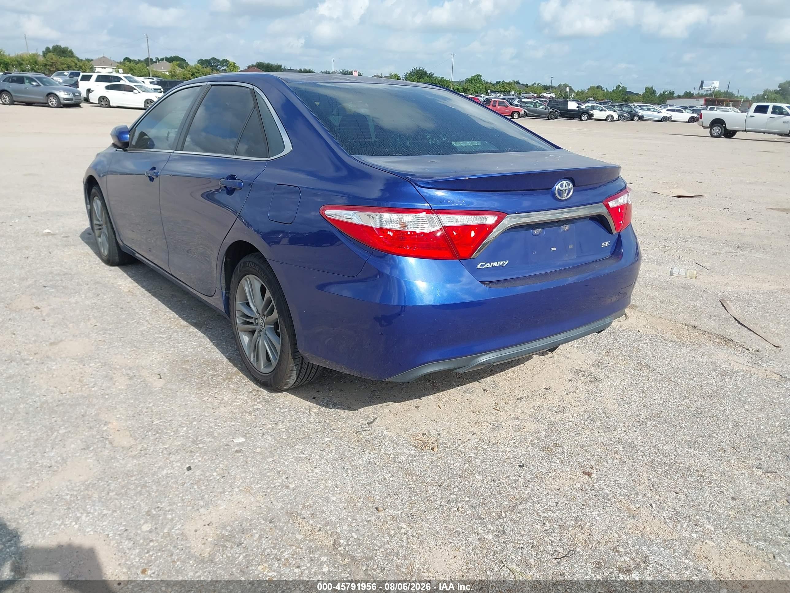 2015 Toyota Camry Se Blue vin: 4T1BF1FK9FU872759