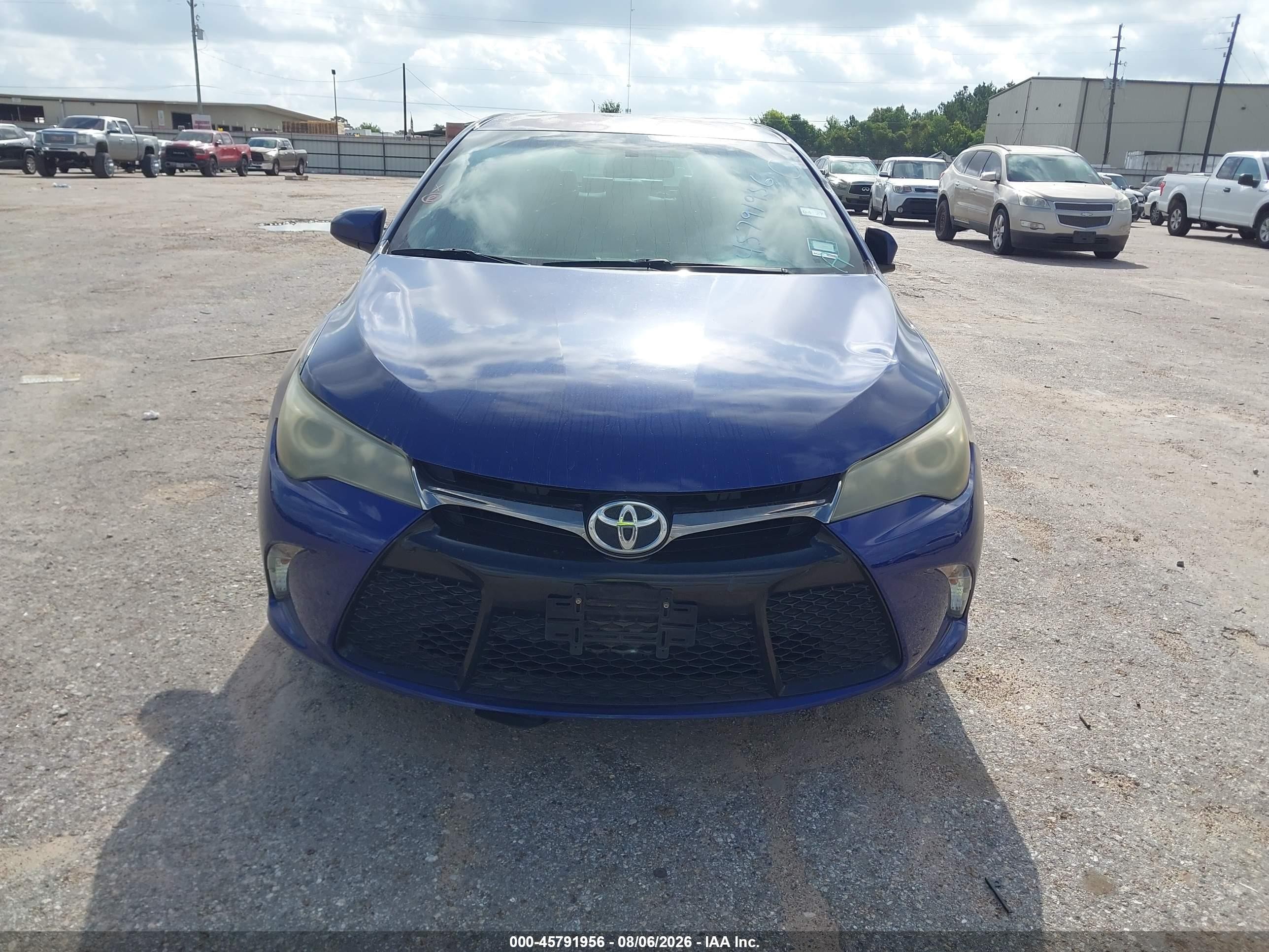 2015 Toyota Camry Se Blue vin: 4T1BF1FK9FU872759