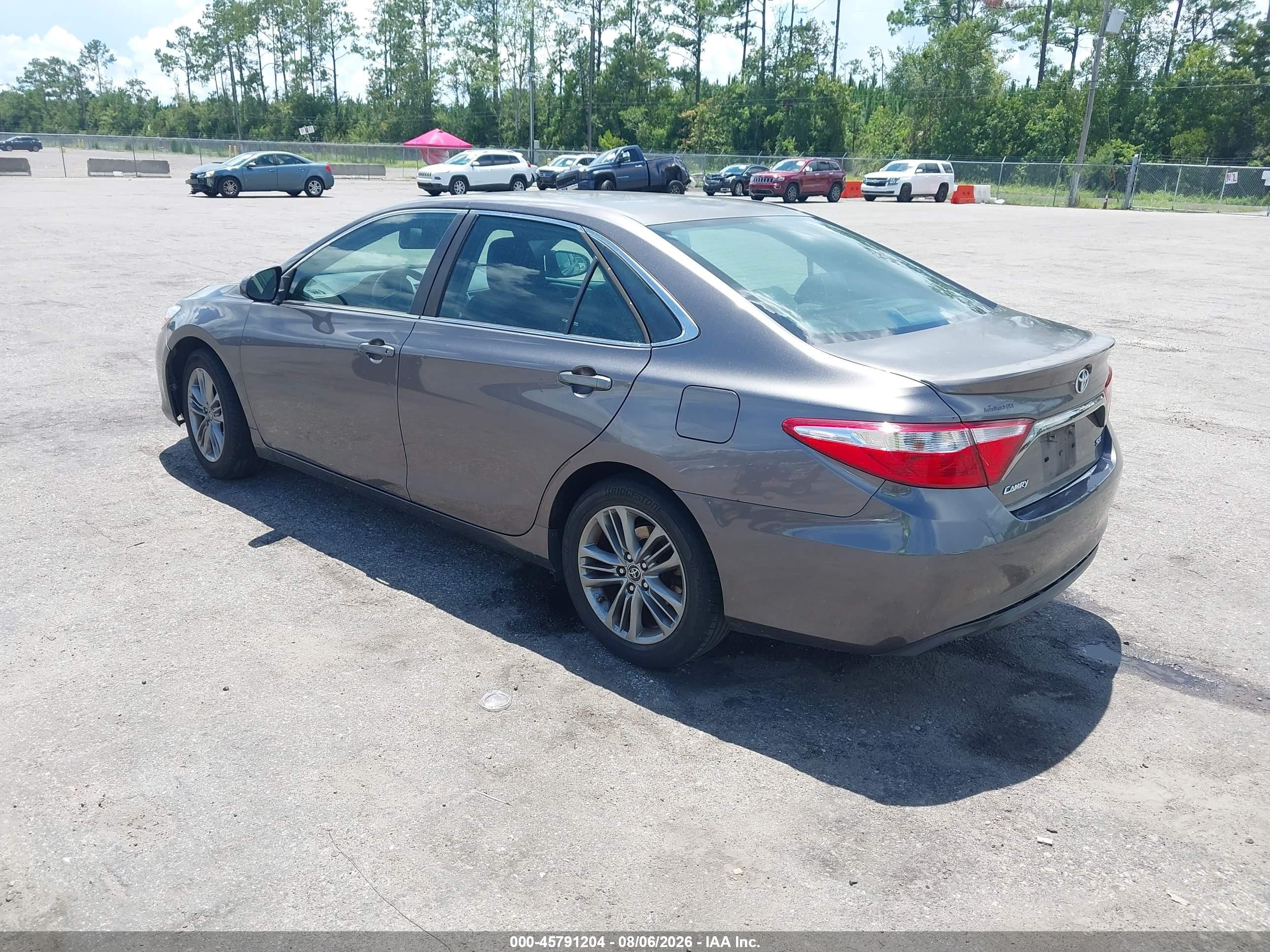 2015 Toyota Camry Se Gray vin: 4T1BF1FK9FU882868
