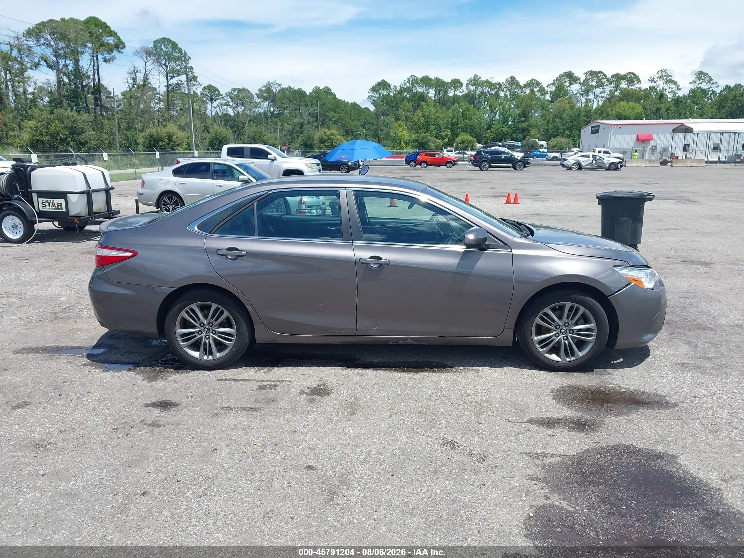 2015 Toyota Camry Se Gray vin: 4T1BF1FK9FU882868