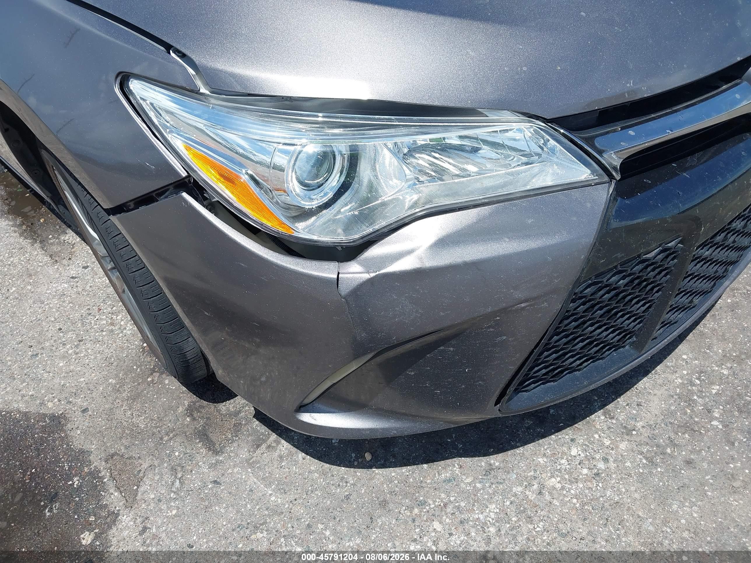 2015 Toyota Camry Se Gray vin: 4T1BF1FK9FU882868