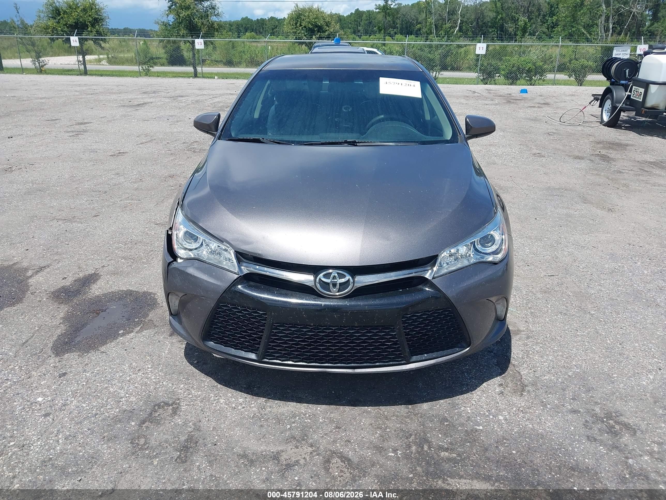 2015 Toyota Camry Se Gray vin: 4T1BF1FK9FU882868