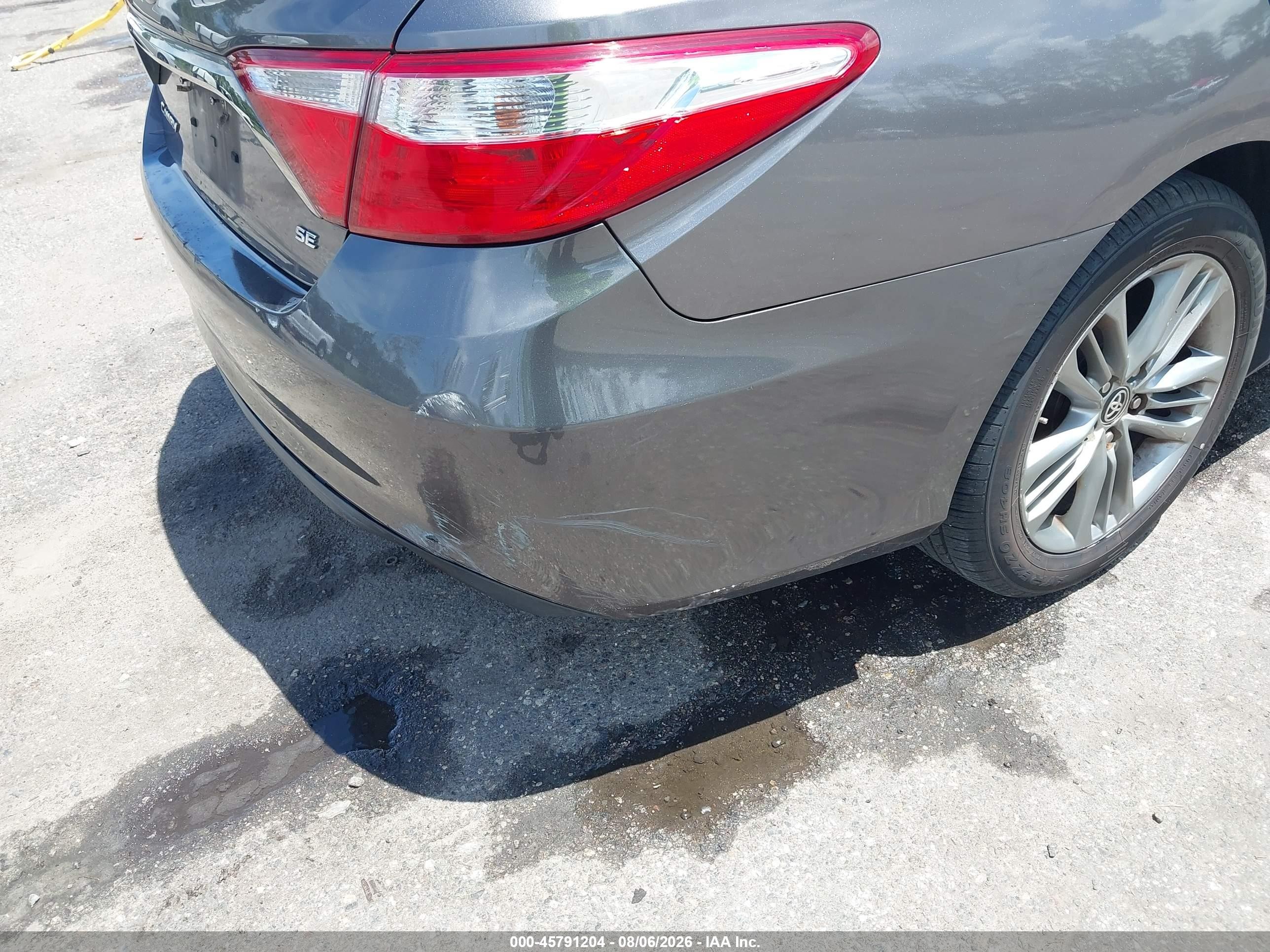 2015 Toyota Camry Se Gray vin: 4T1BF1FK9FU882868