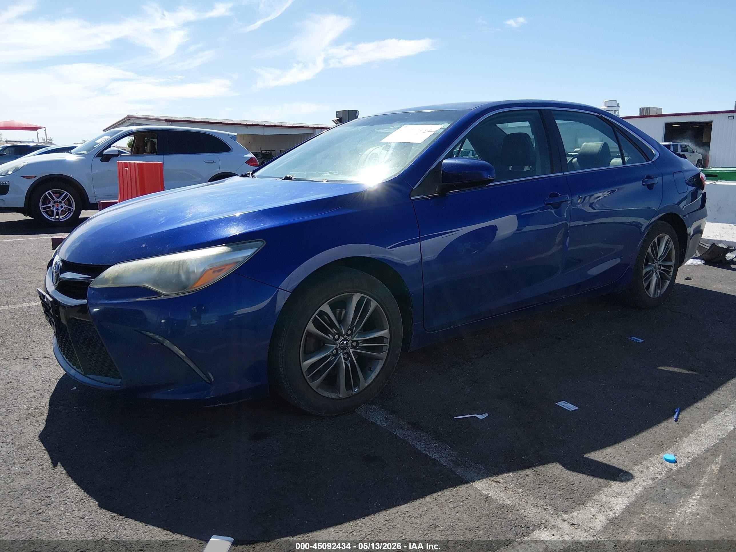 2015 Toyota Camry Se Blue vin: 4T1BF1FK9FU886371