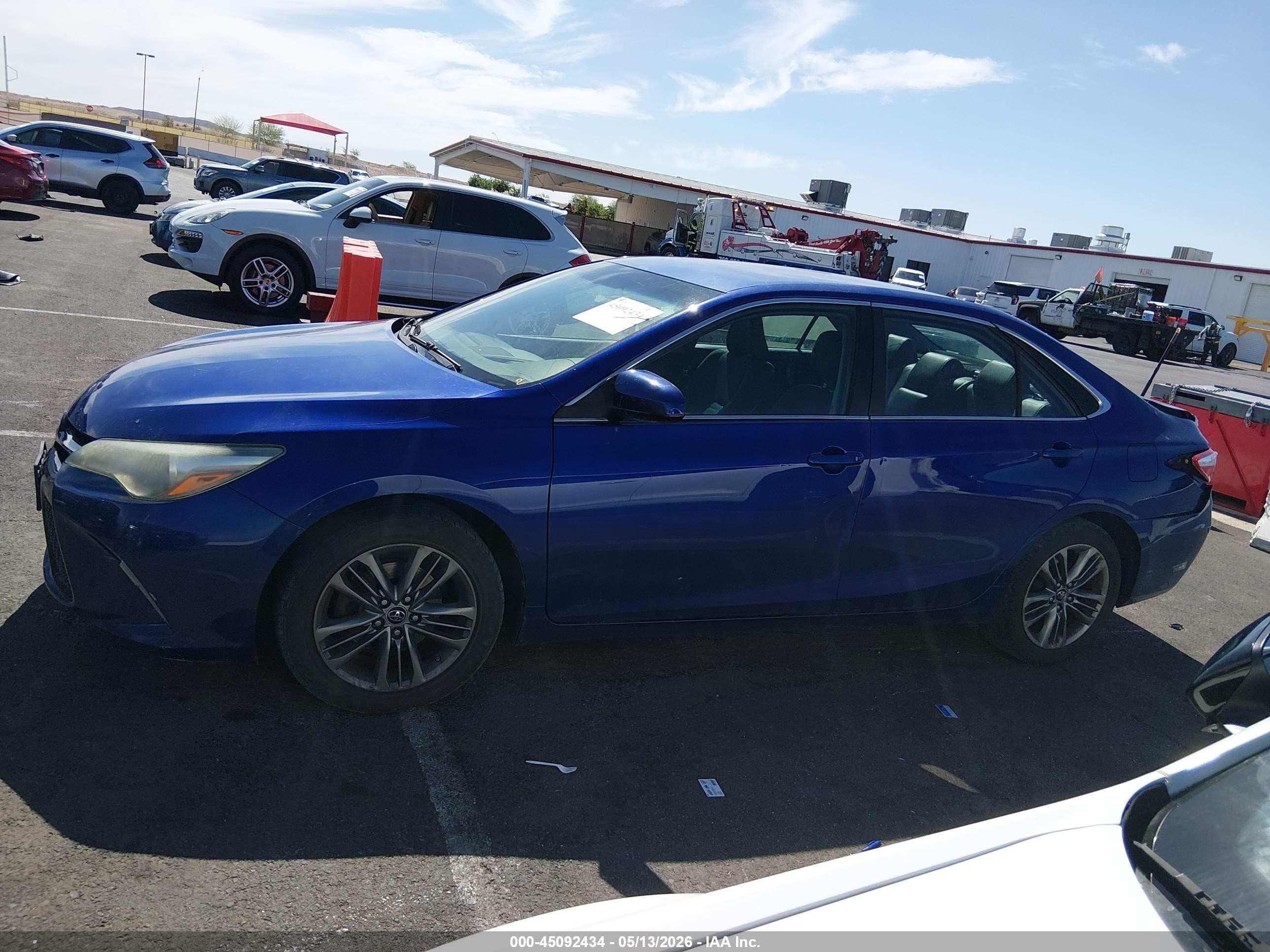 2015 Toyota Camry Se Blue vin: 4T1BF1FK9FU886371