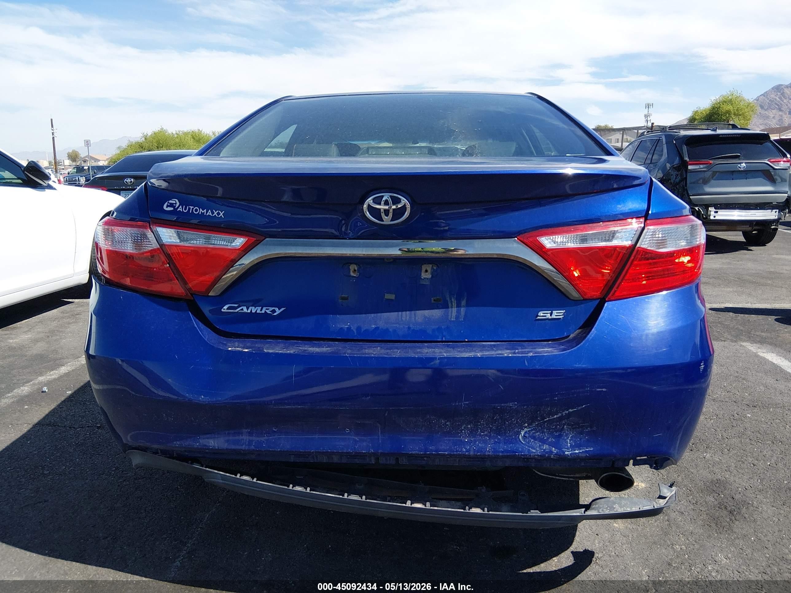 2015 Toyota Camry Se Blue vin: 4T1BF1FK9FU886371