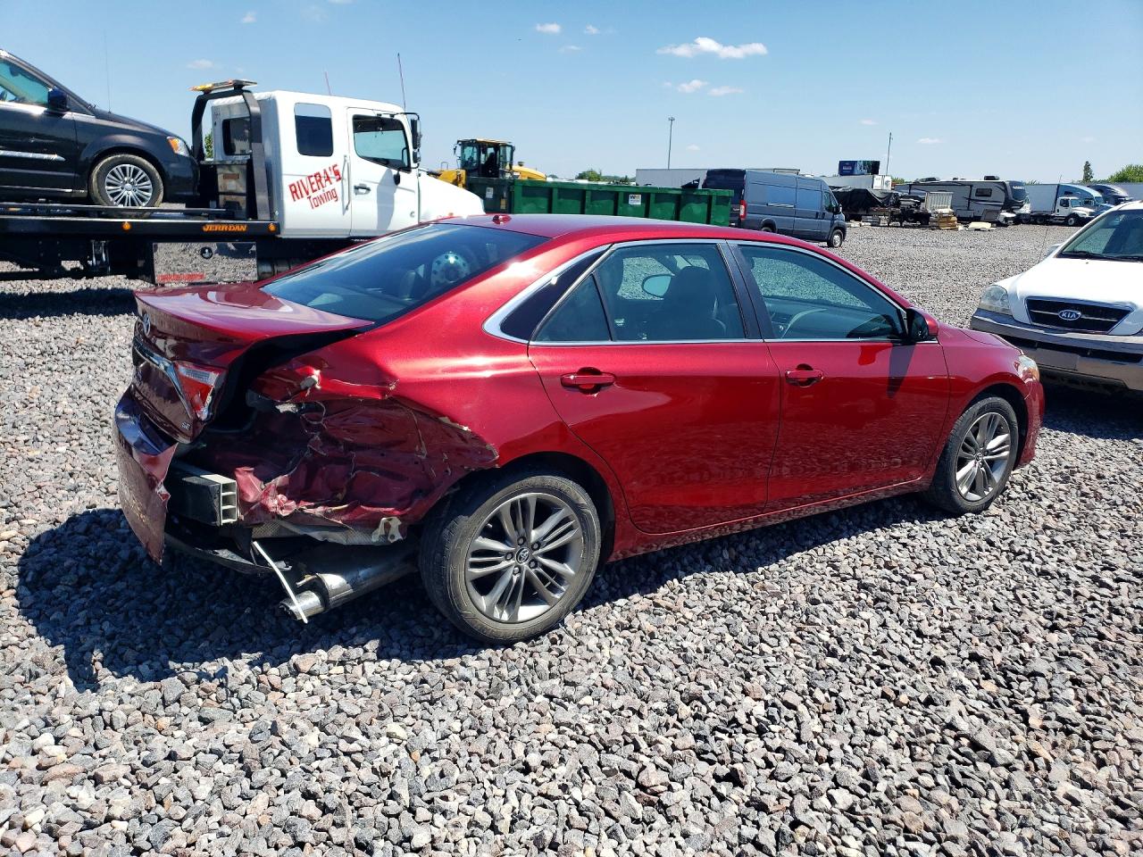 2015 Toyota Camry Se Red vin: 4T1BF1FK9FU909650