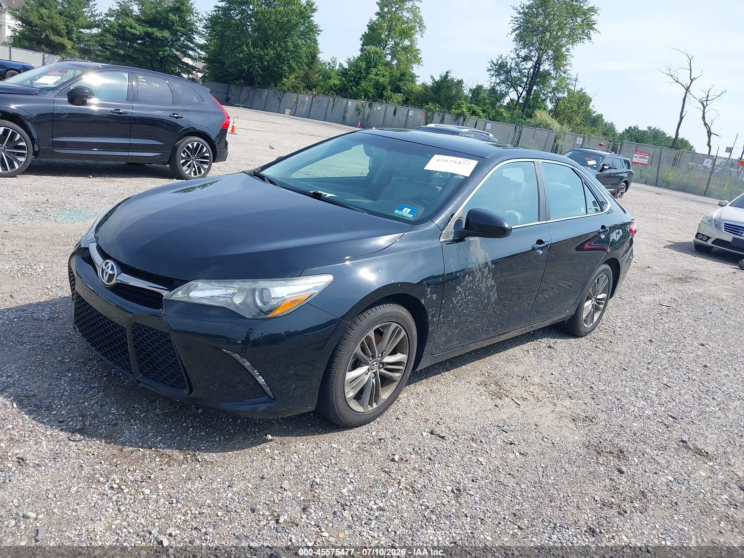 2015 Toyota Camry Se Black vin: 4T1BF1FK9FU913665