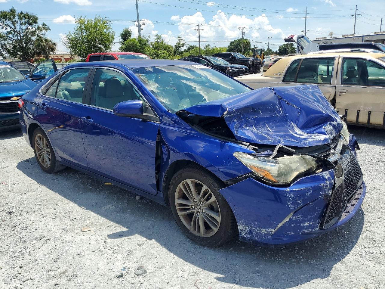 2015 Toyota Camry Se Blue vin: 4T1BF1FK9FU942275