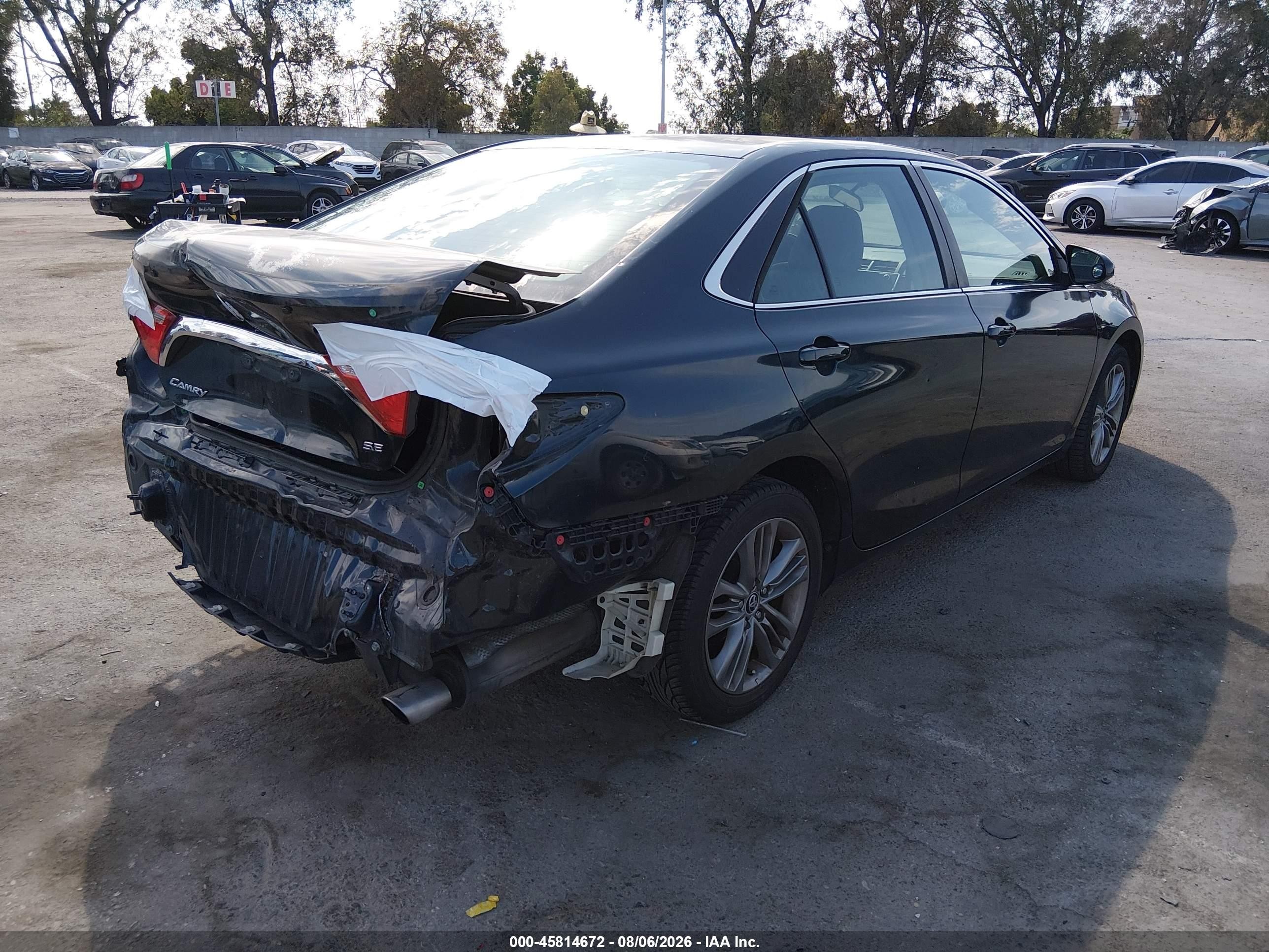 2015 Toyota Camry Se Green vin: 4T1BF1FK9FU976541