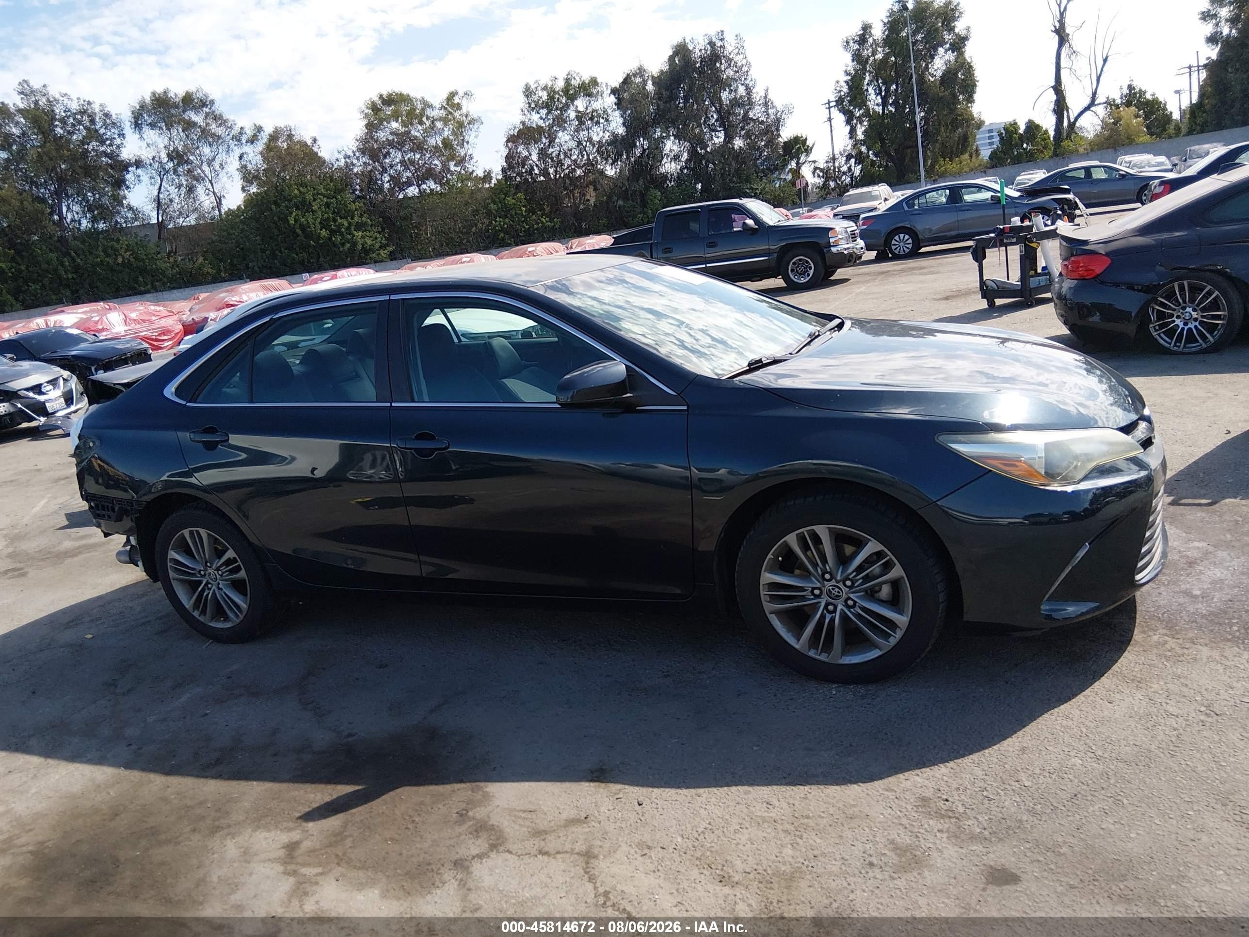 2015 Toyota Camry Se Green vin: 4T1BF1FK9FU976541