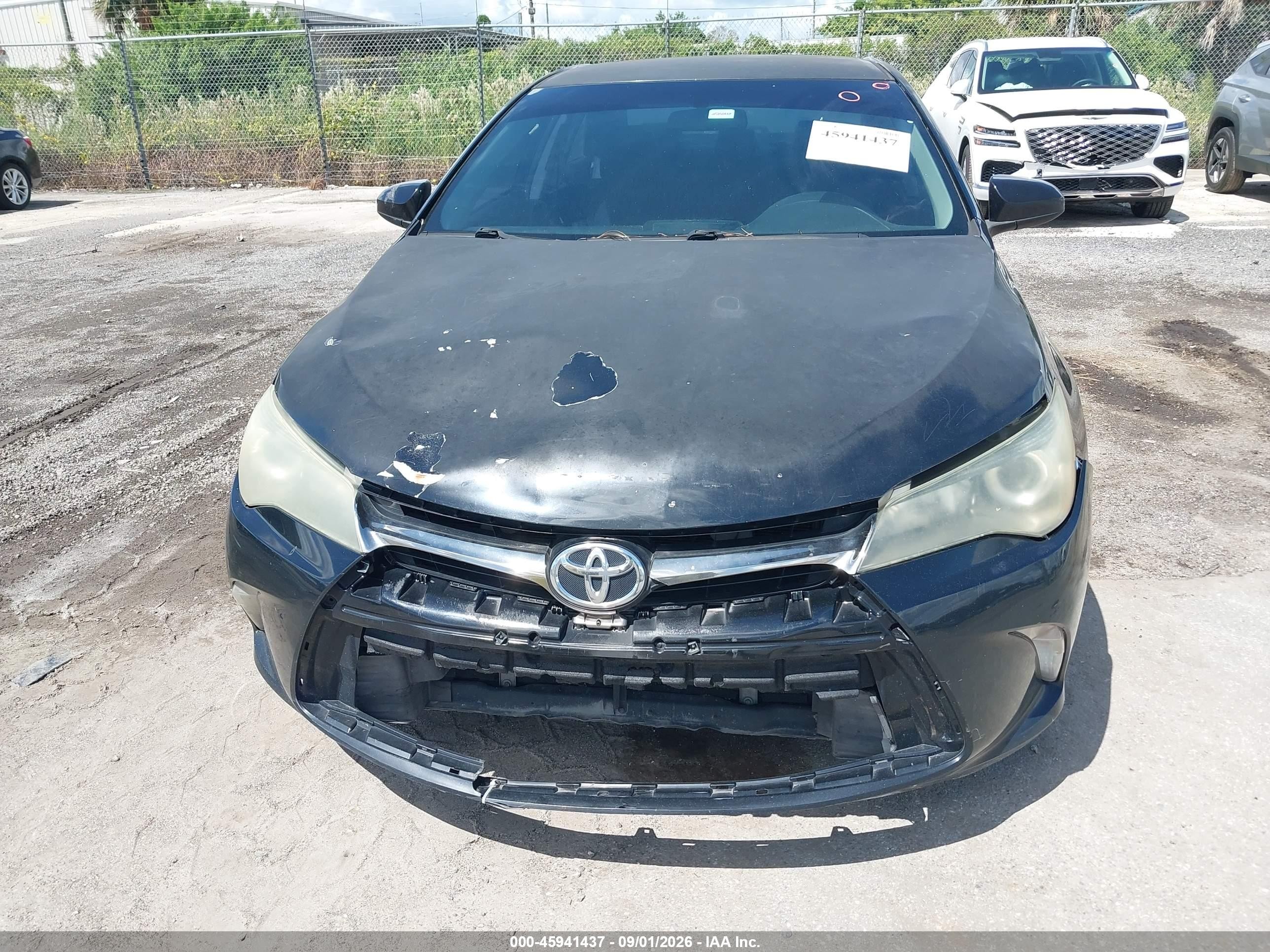 2015 Toyota Camry Se Black vin: 4T1BF1FK9FU979553