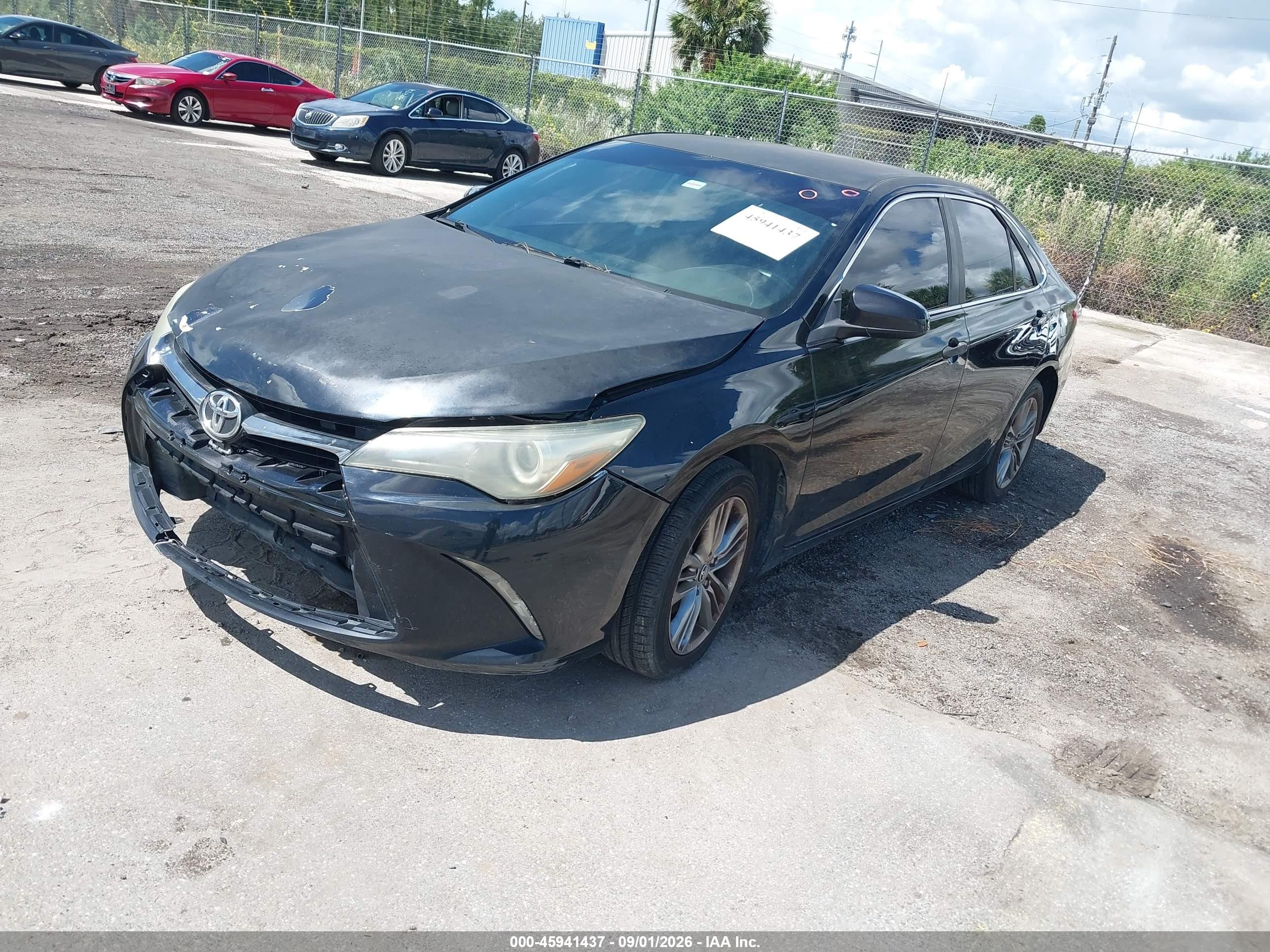 2015 Toyota Camry Se Black vin: 4T1BF1FK9FU979553