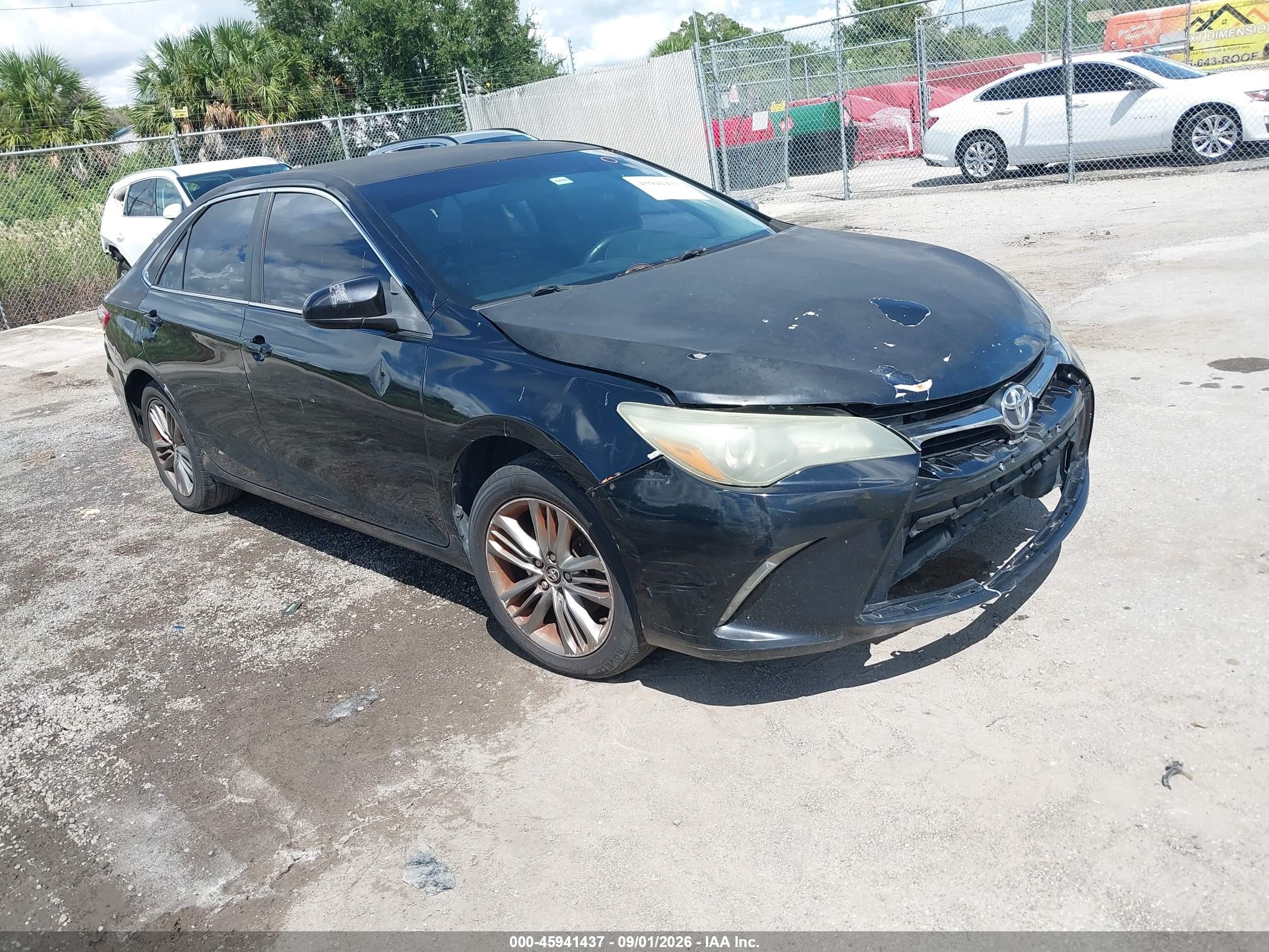 2015 Toyota Camry Se Black vin: 4T1BF1FK9FU979553