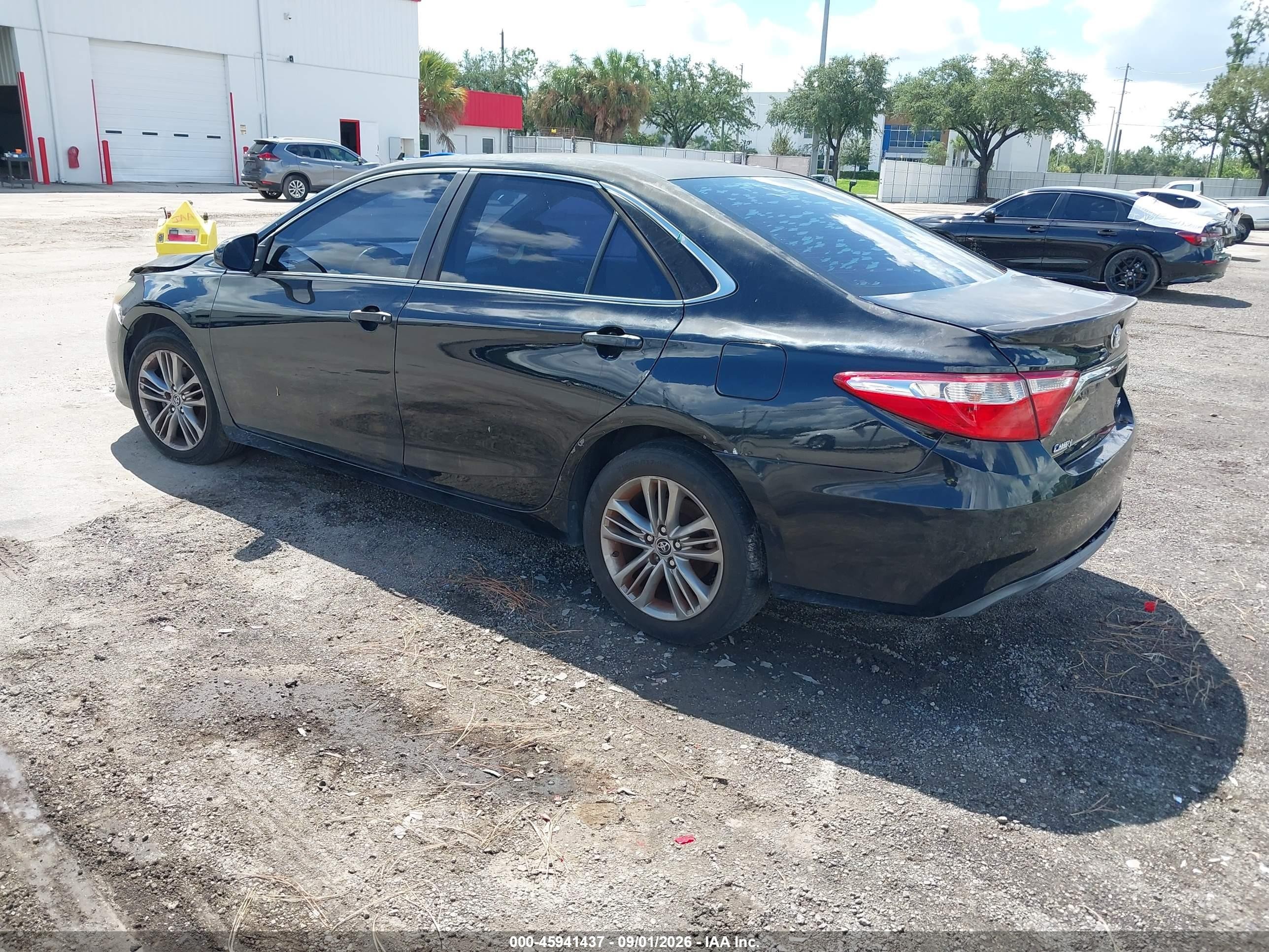 2015 Toyota Camry Se Black vin: 4T1BF1FK9FU979553