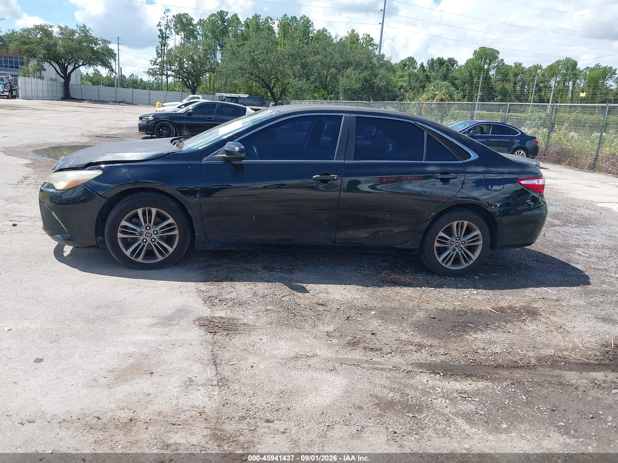 2015 Toyota Camry Se Black vin: 4T1BF1FK9FU979553