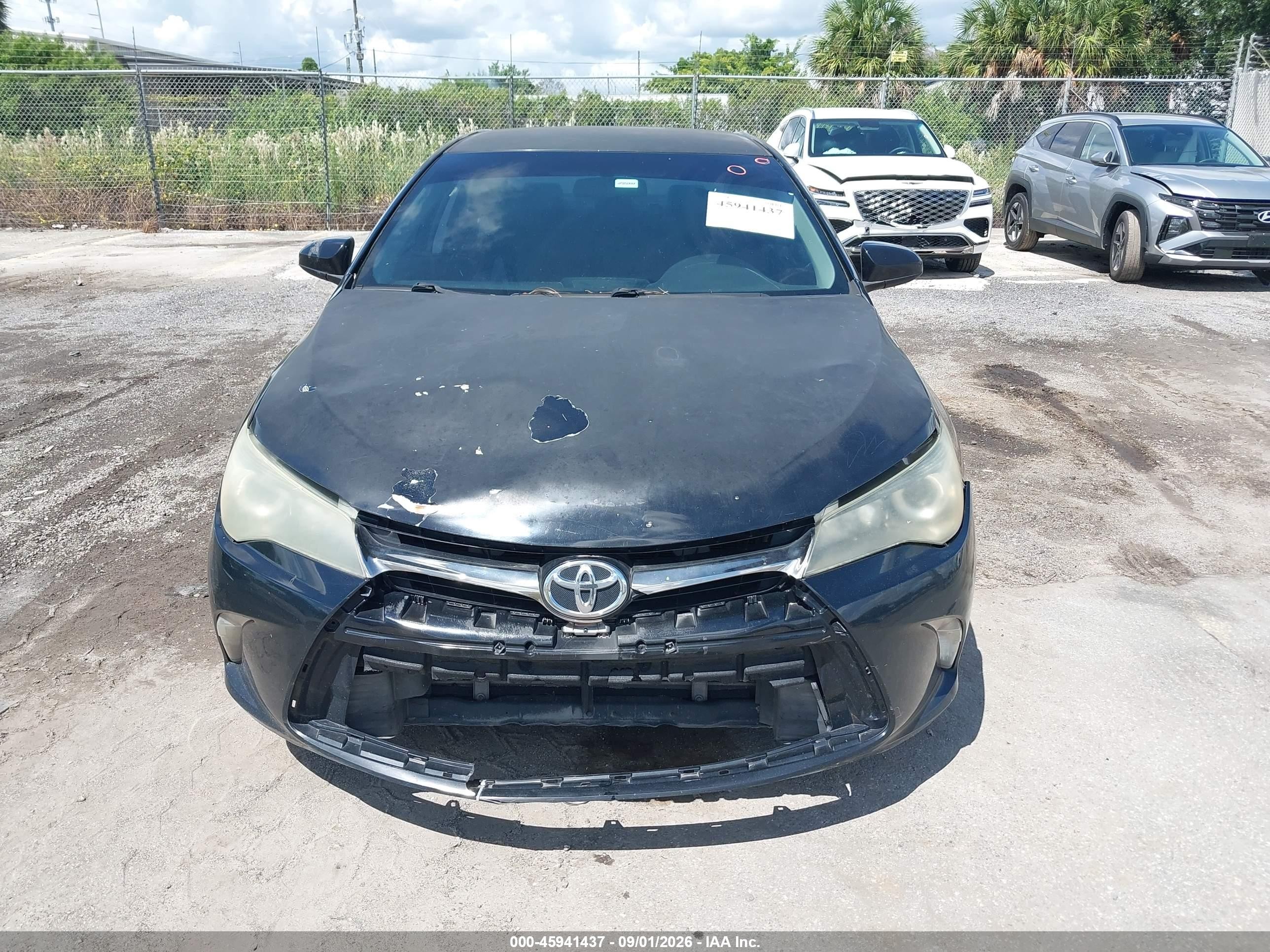2015 Toyota Camry Se Black vin: 4T1BF1FK9FU979553