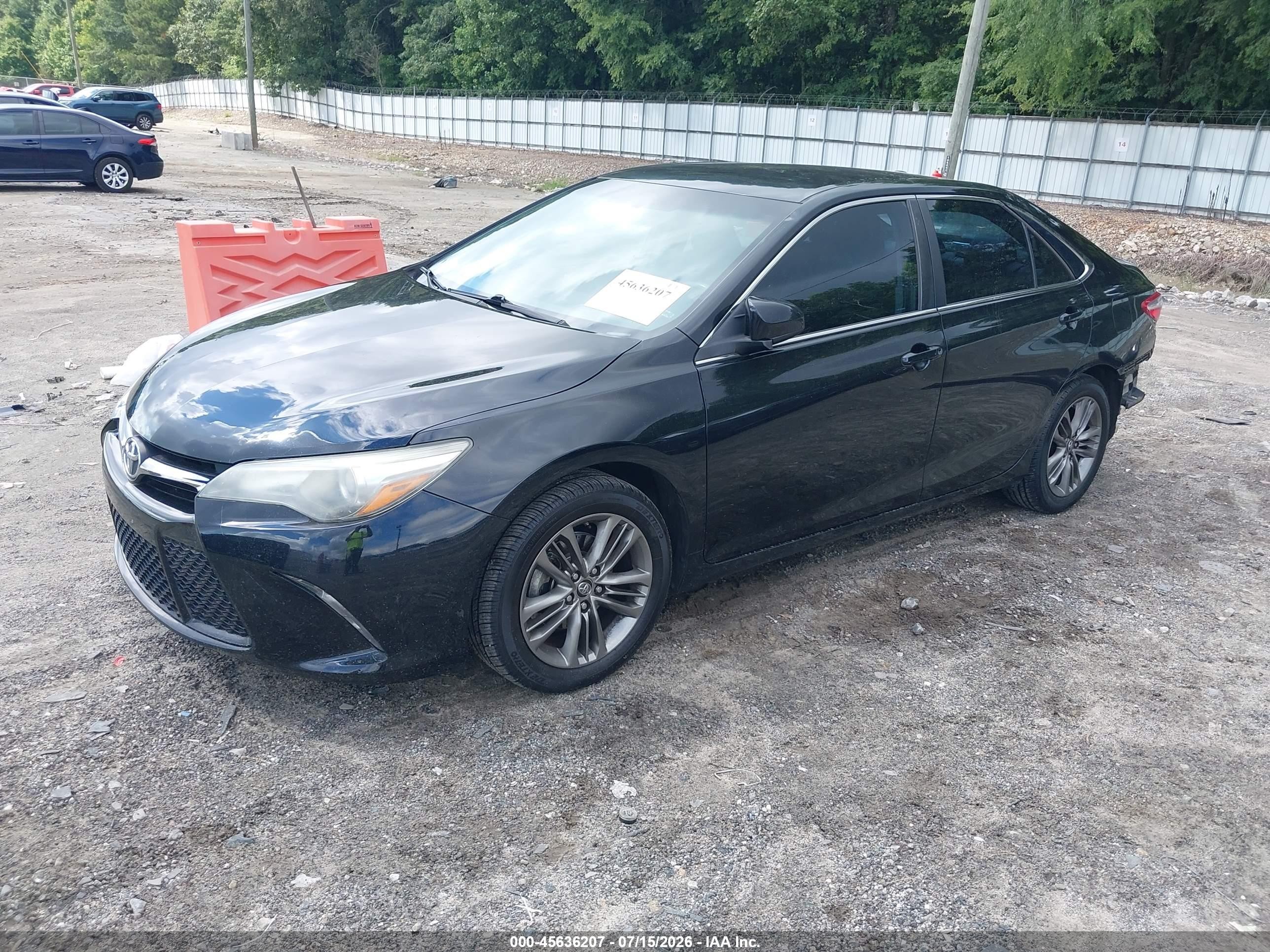 2015 Toyota Camry Se Black vin: 4T1BF1FK9FU980203