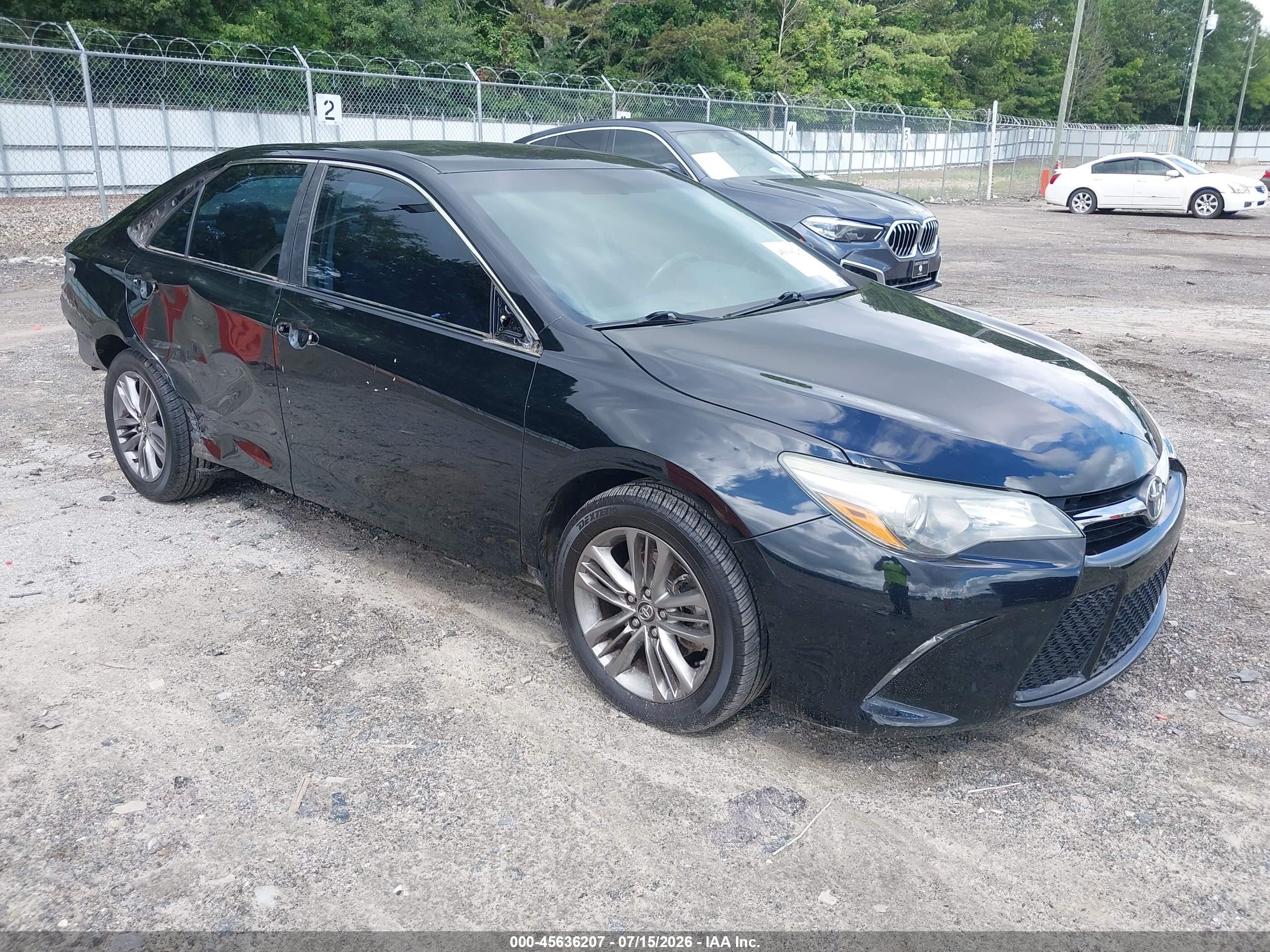 2015 Toyota Camry Se Black vin: 4T1BF1FK9FU980203